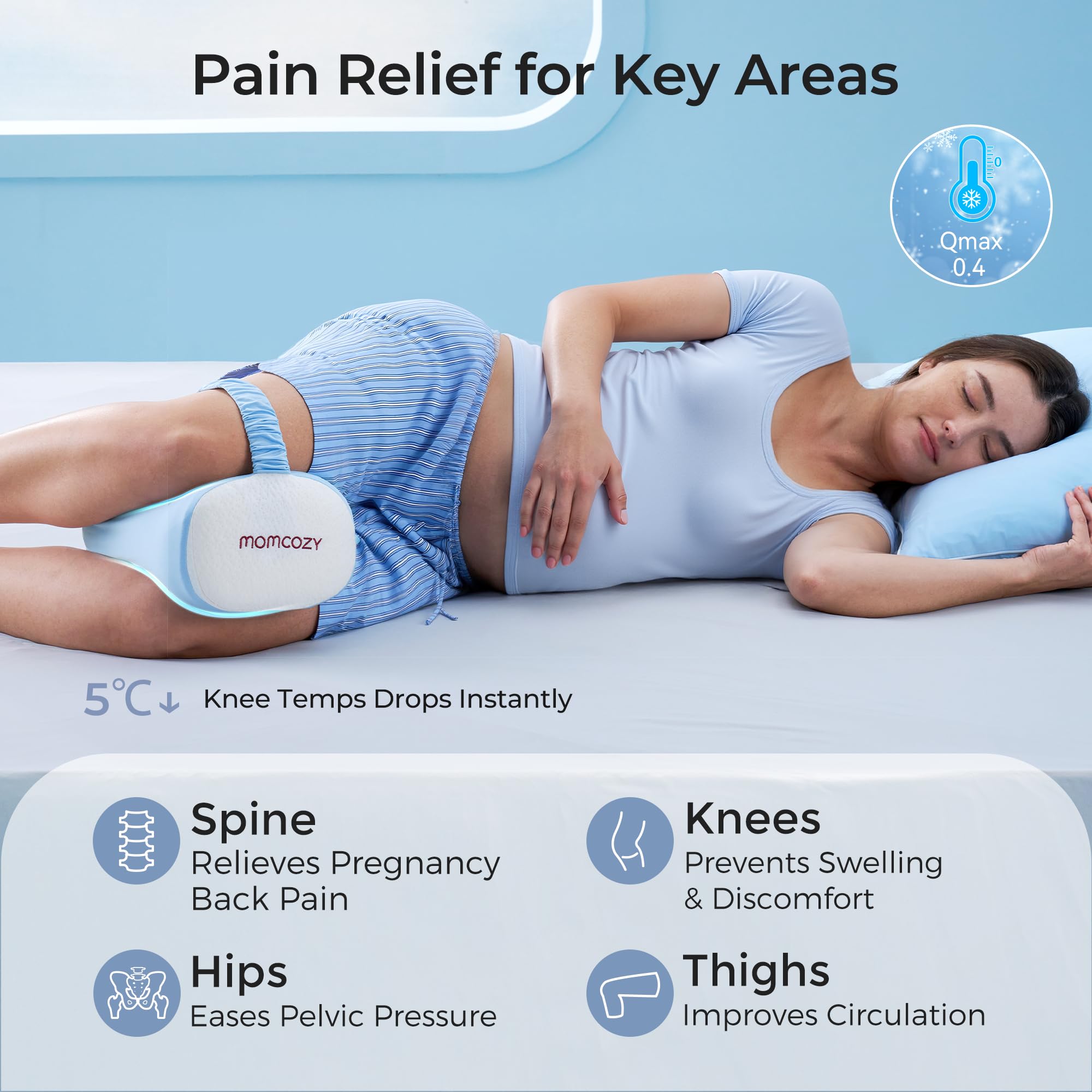 momcozy-knee-pillow-for-side-sleepers-with-cooling-cover image 3