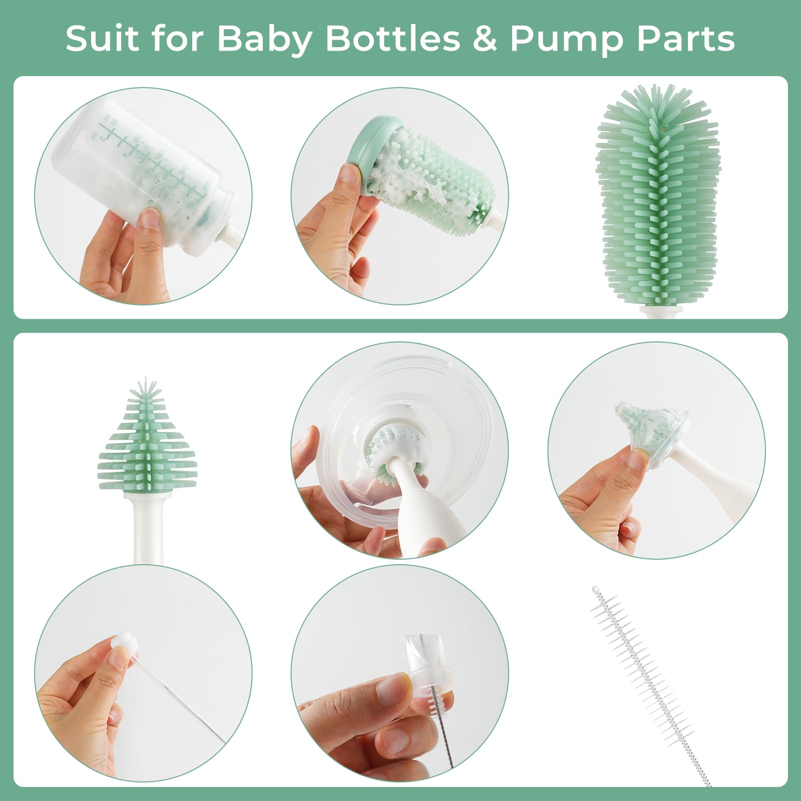momcozy-bottle-brush-kit-pro-push-press-foaming-silicone-bristles-6-piece-set-gr image 4