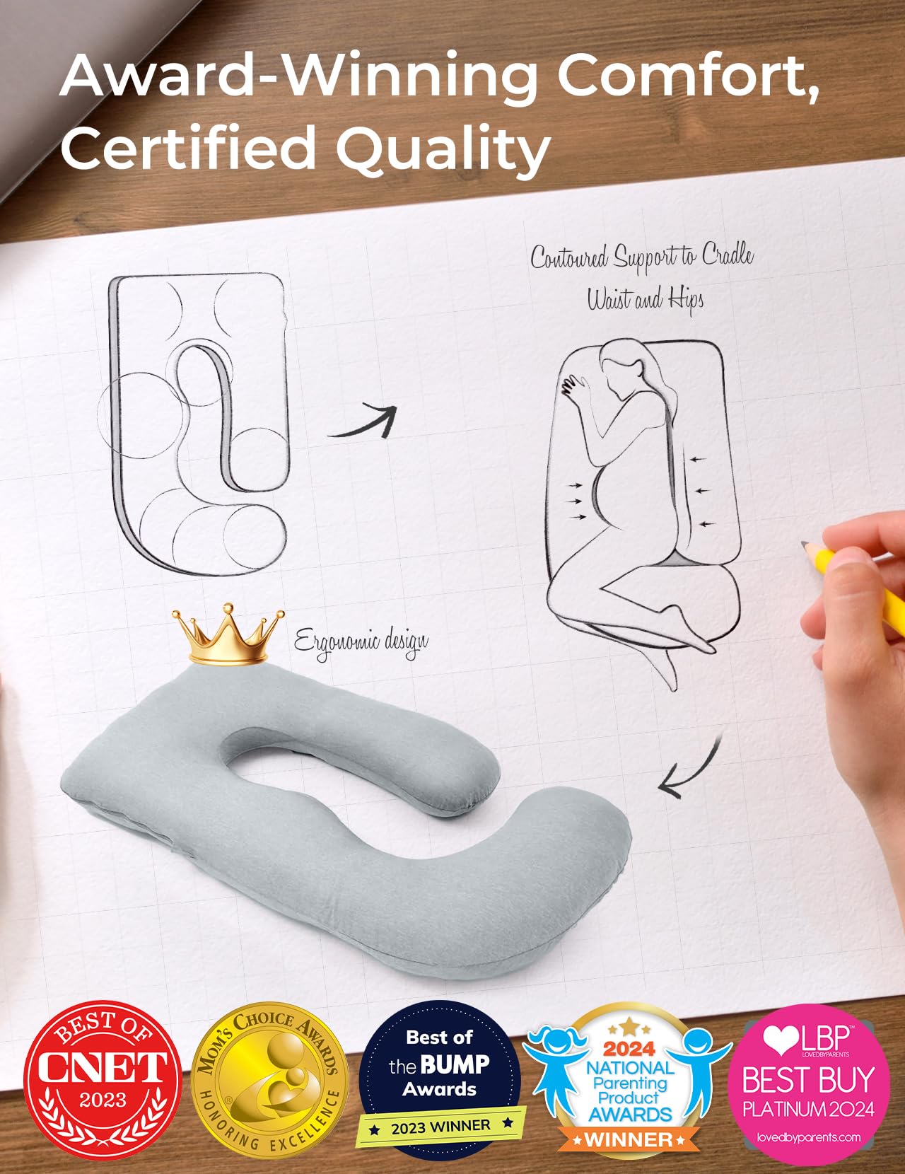 momcozy-pregnancy-pillows-knee-pillow-for-side-sleepers-with-cooling-cover image 8