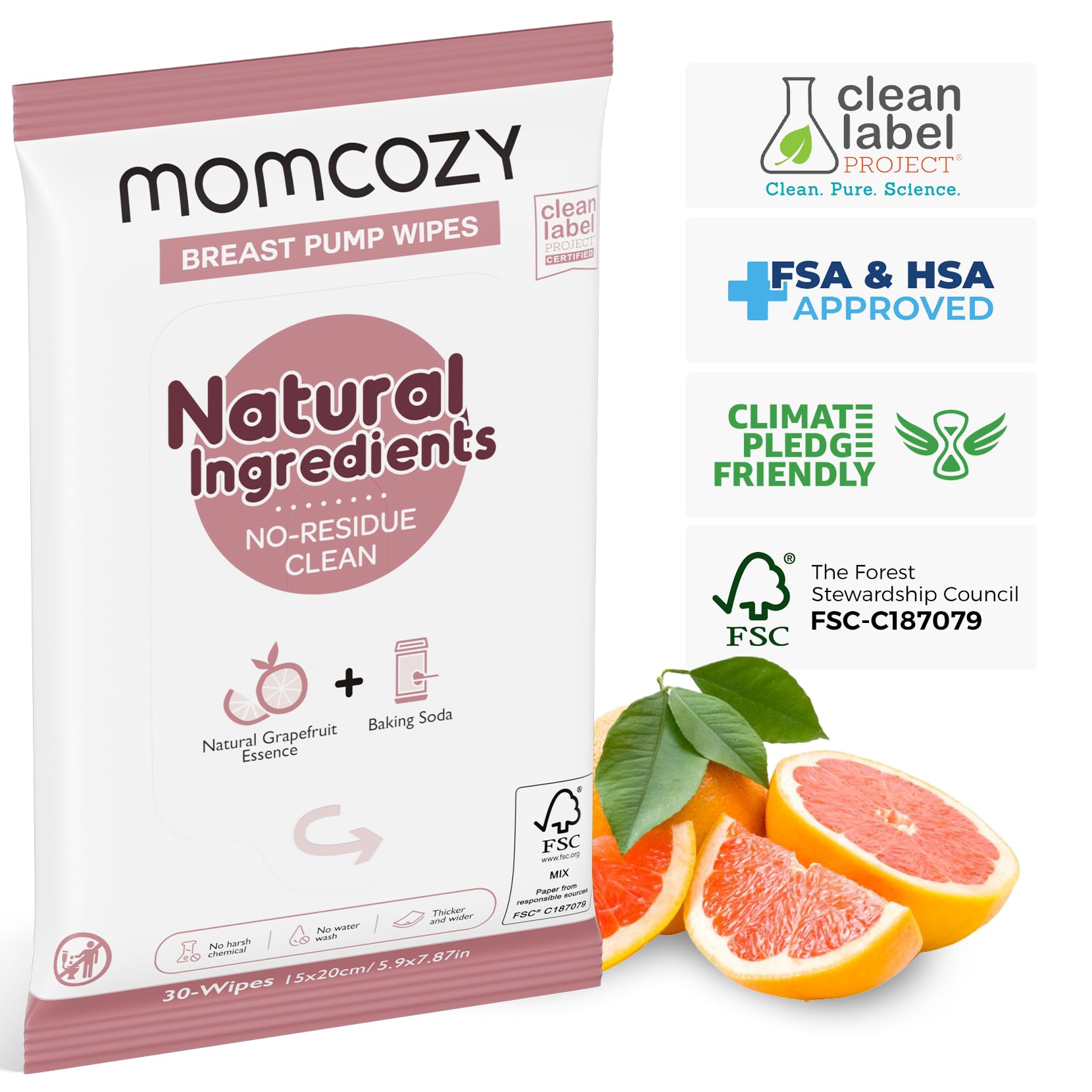 momcozy-natural-breast-pump-wipes-30-count-pack-of-3-fast-clean-with-grapefruit- image 5
