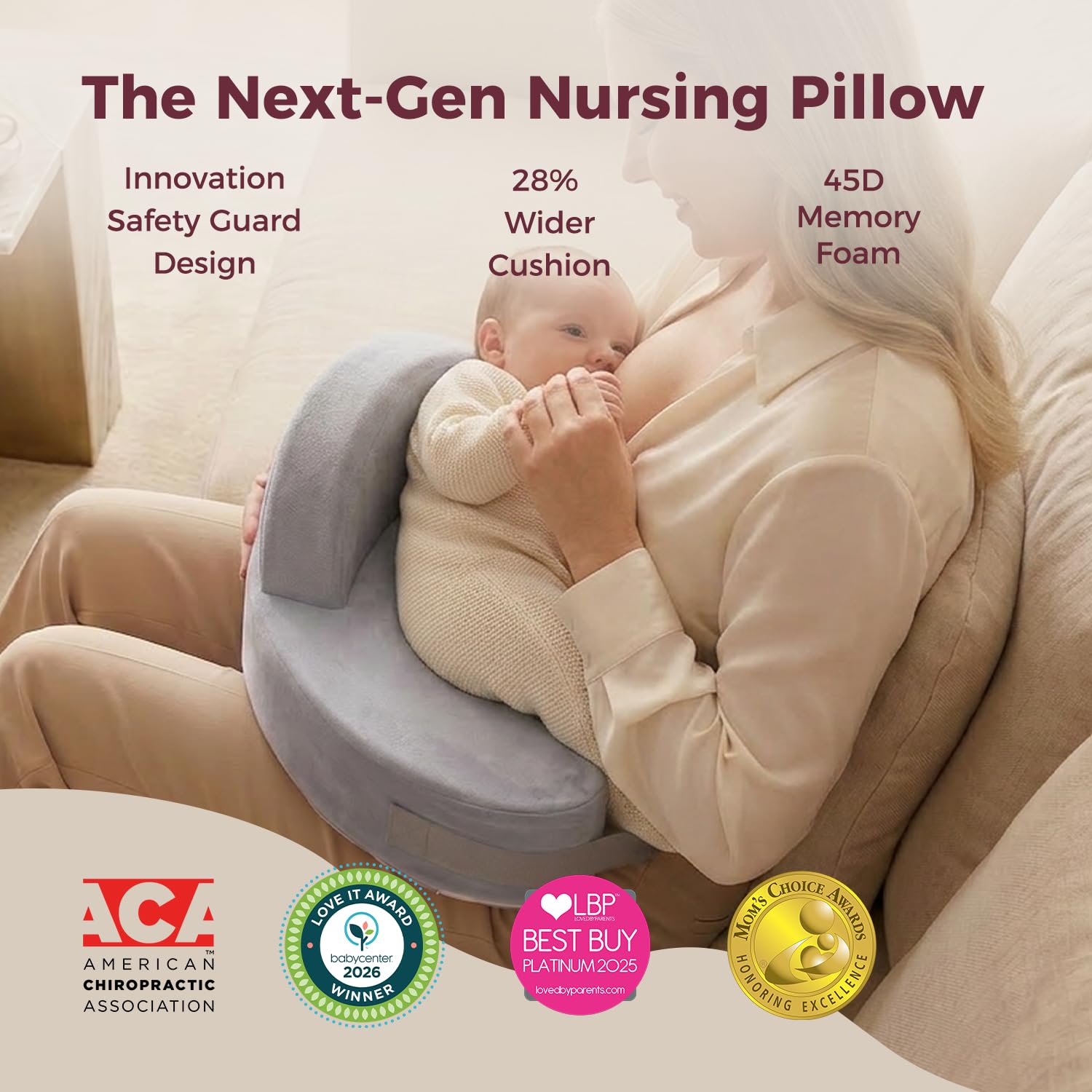 momcozy-innovative-safety-guard-nursing-pillow-firm-springy-memory-foam-stable-e image 6