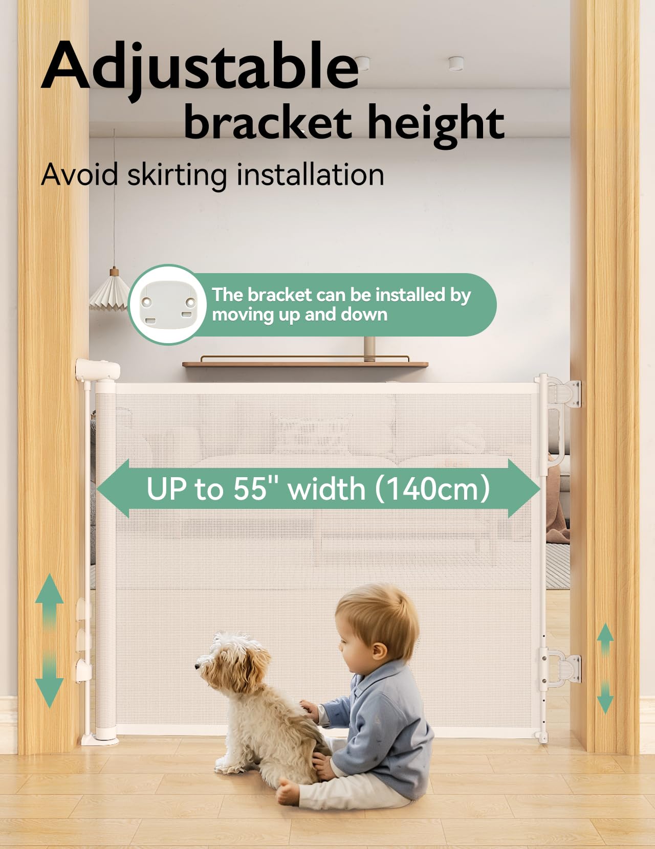 momcozy-auto-locking-retractable-mesh-baby-gate-33-tall-55-wide image 3