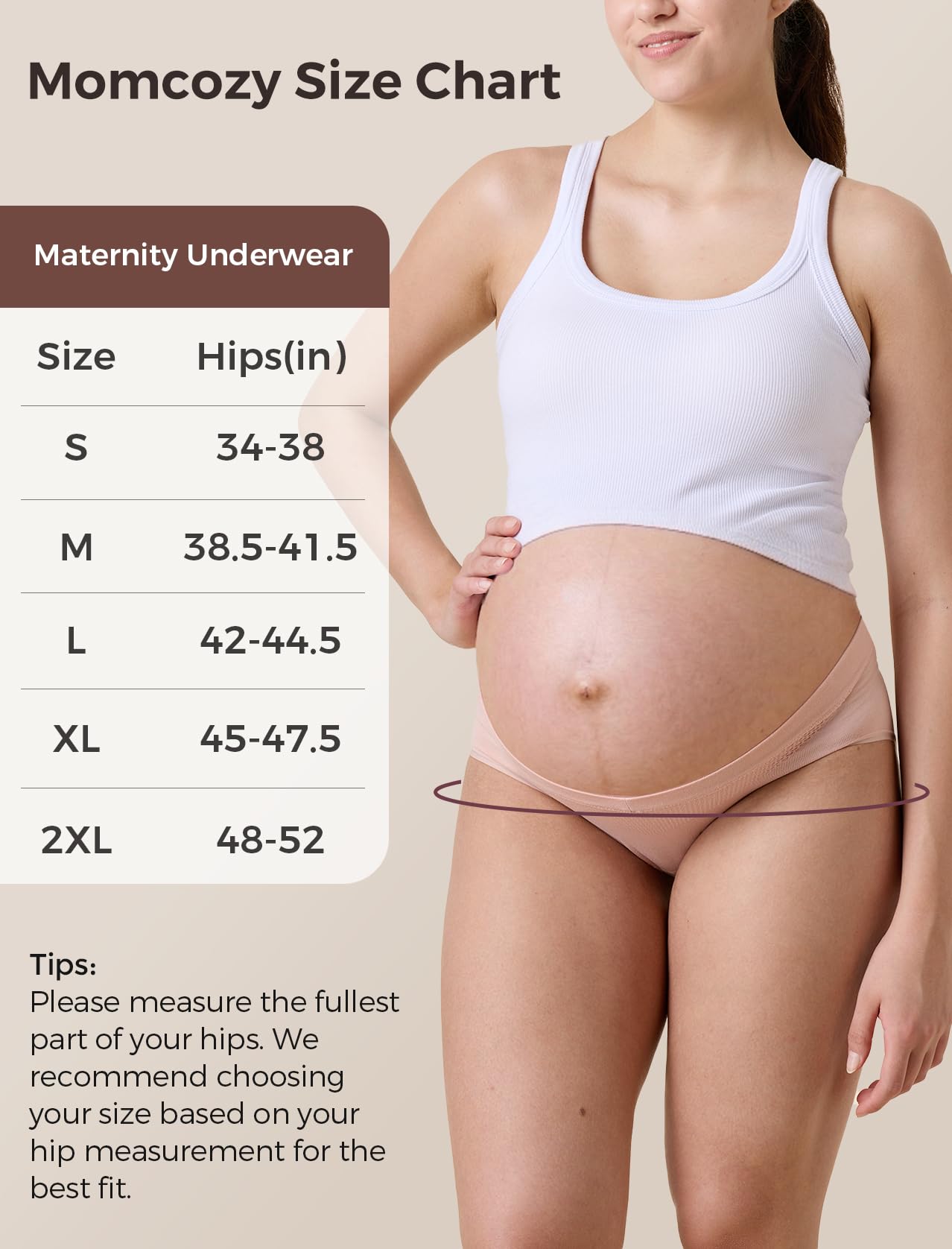 momcozy-maternity-underwear-v-front-seamless-maternity-panties-cotton-gusset-pre image 6