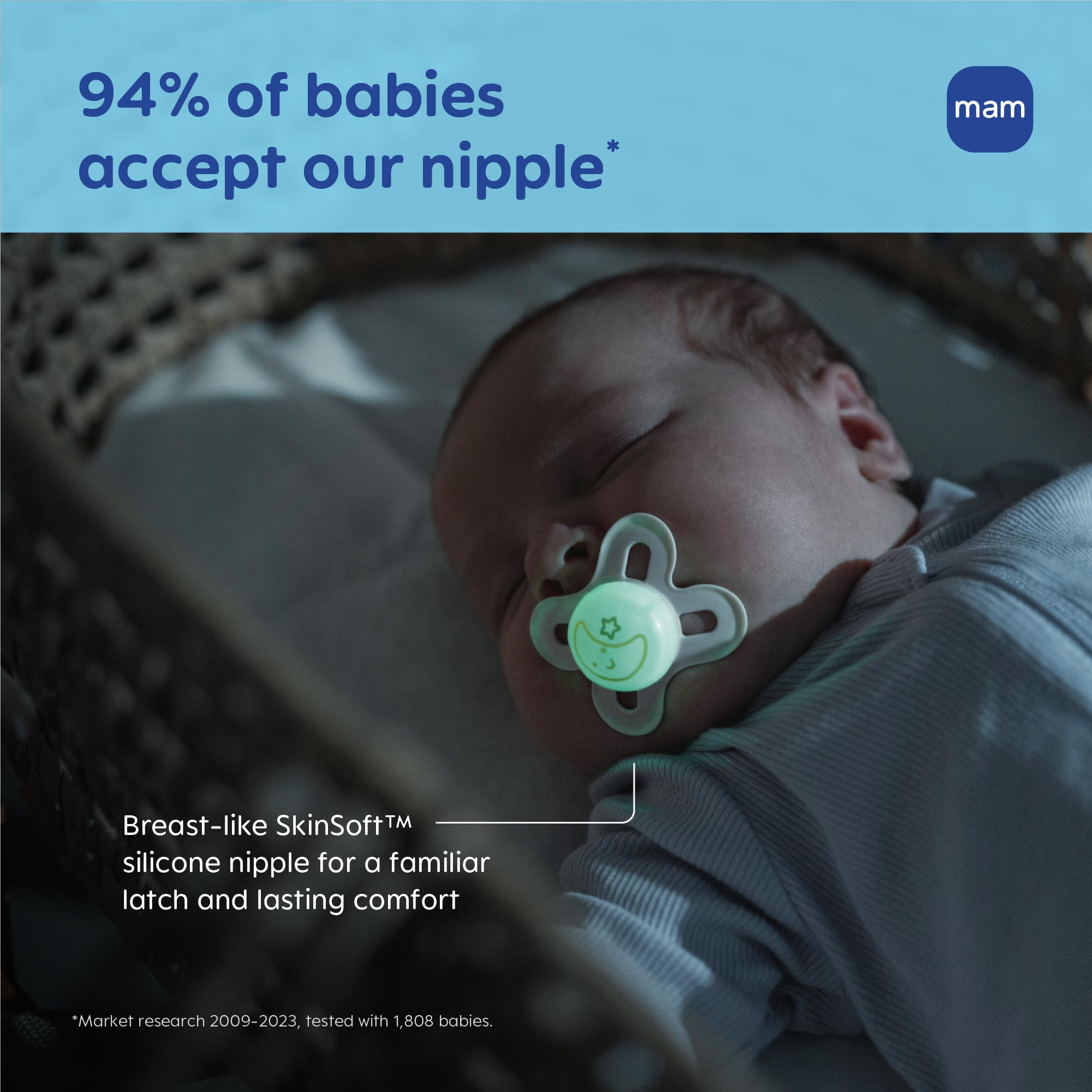 mam-original-start-baby-pacifiers-0-3-months-2-pack-with-sterilizer-case-glow-in image 6