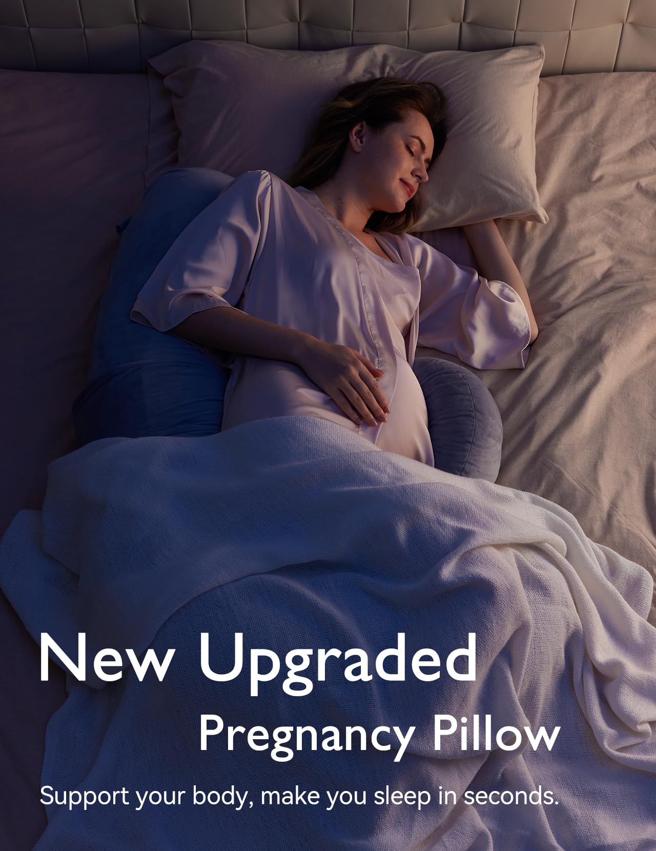 momcozy-original-f-shape-maternity-pillow-with-adjustable-wedge-full-body-suppor image 2
