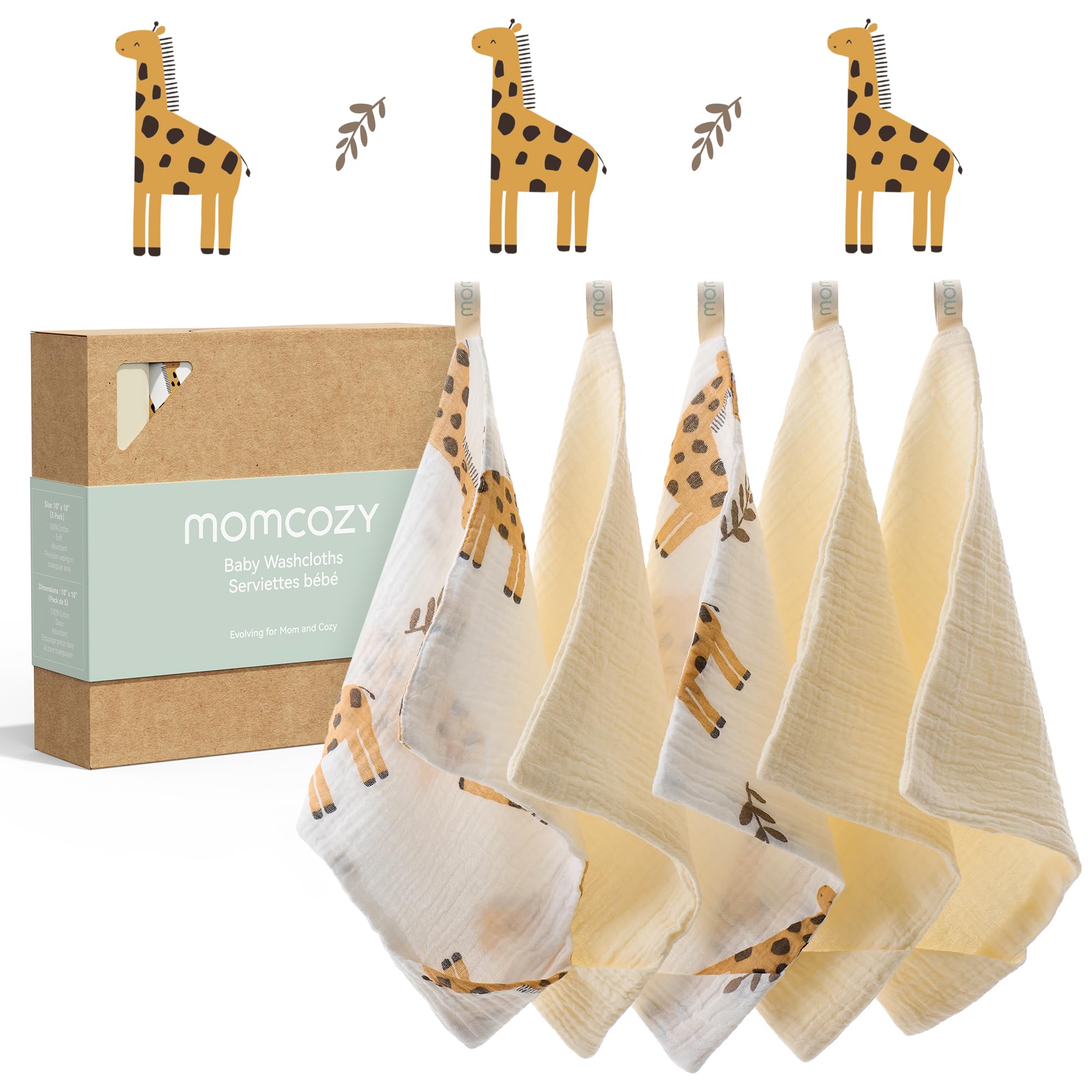 momcozy-baby-washcloths-4-layer-premium-cotton-10-pack image 2