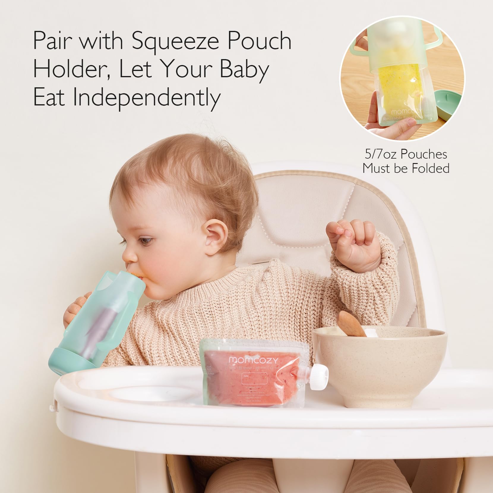 momcozy-squeeze-pouch-holder-for-food-pouches-momcozy-reusable-baby-food-pouches image 6