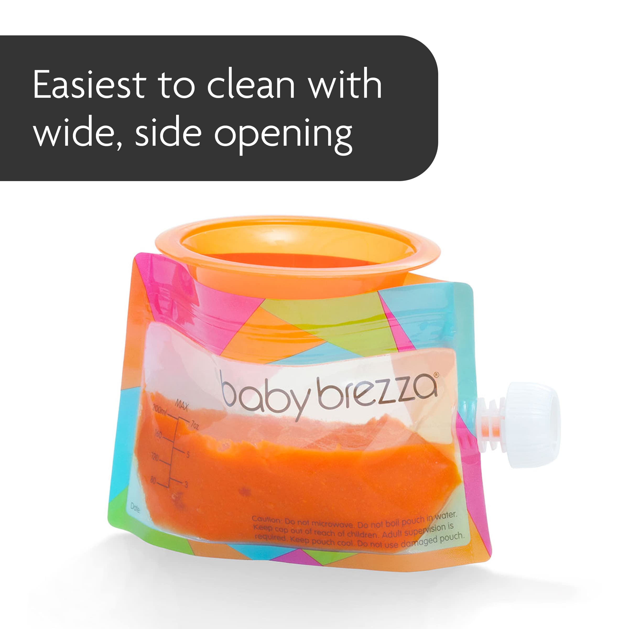 baby-brezza-reusable-baby-food-storage-pouches-10-pack-7oz-freezer-safe-dishwash image 4