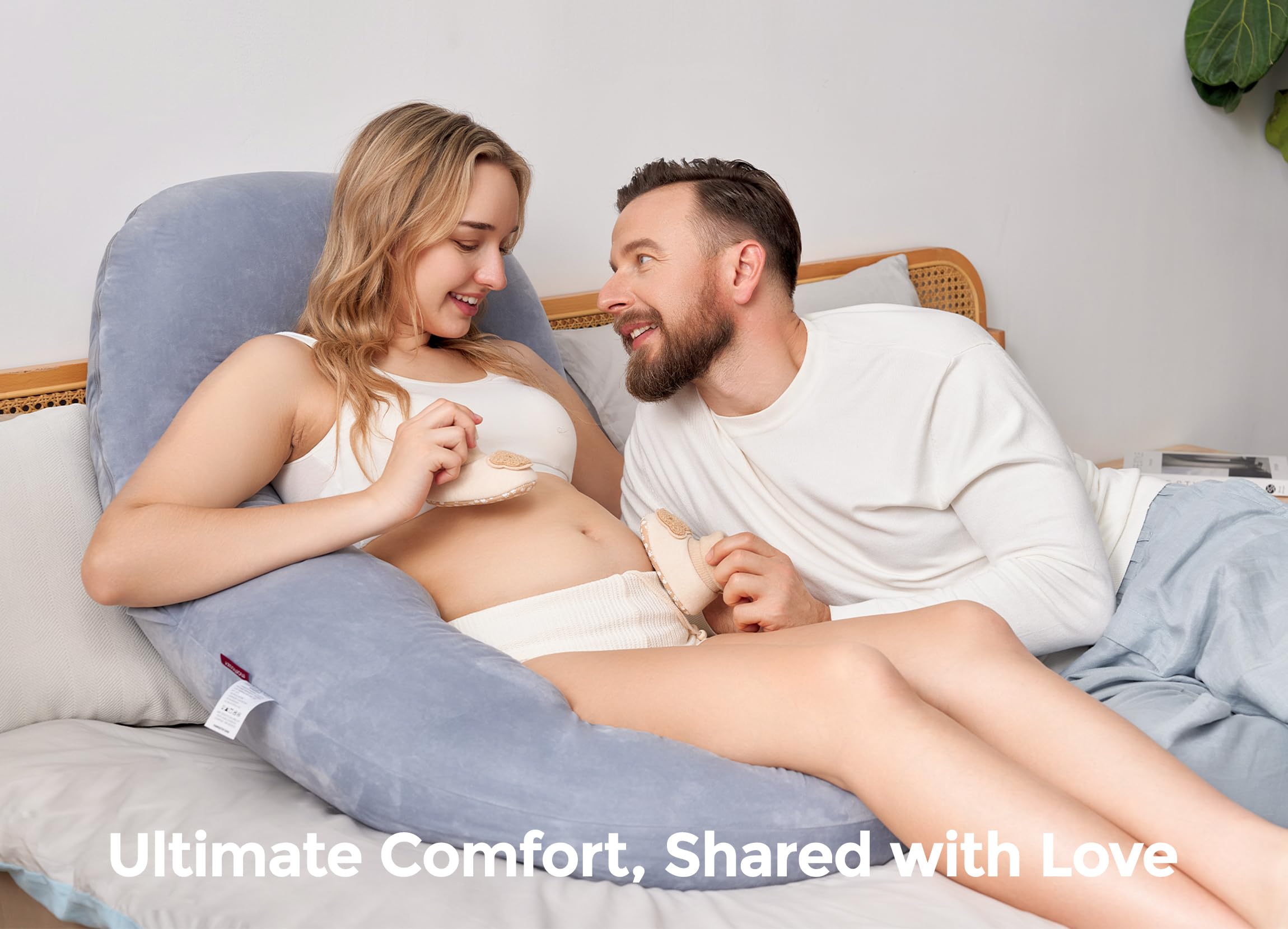 momcozy-dreamlign-u-pro-maternity-pillow-with-adjustable-leg-pillow-full-body-su image 7