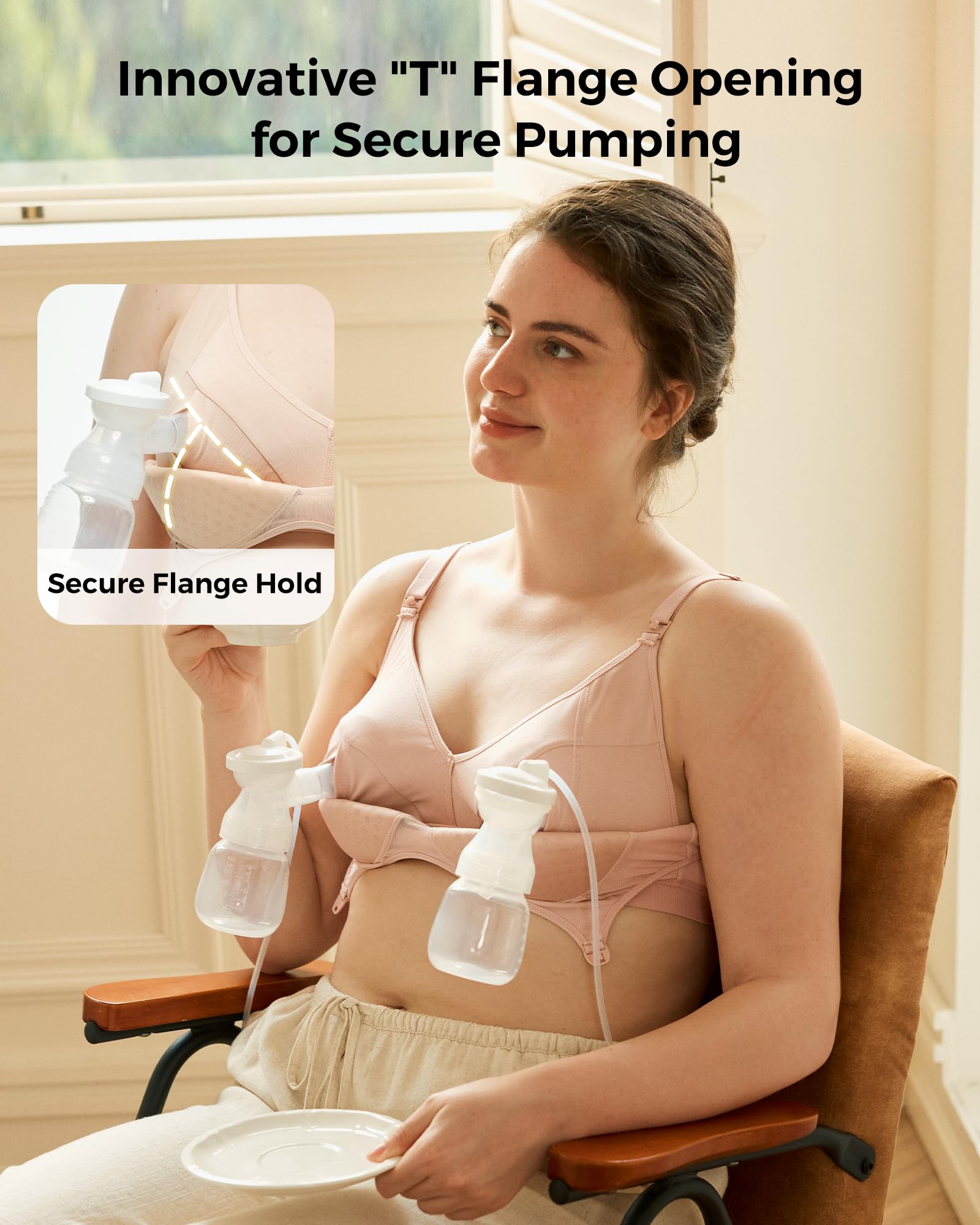 momcozy-hands-free-pumping-bra-breathable-tencel-fabric-300-air-holes-eco-friend image 3