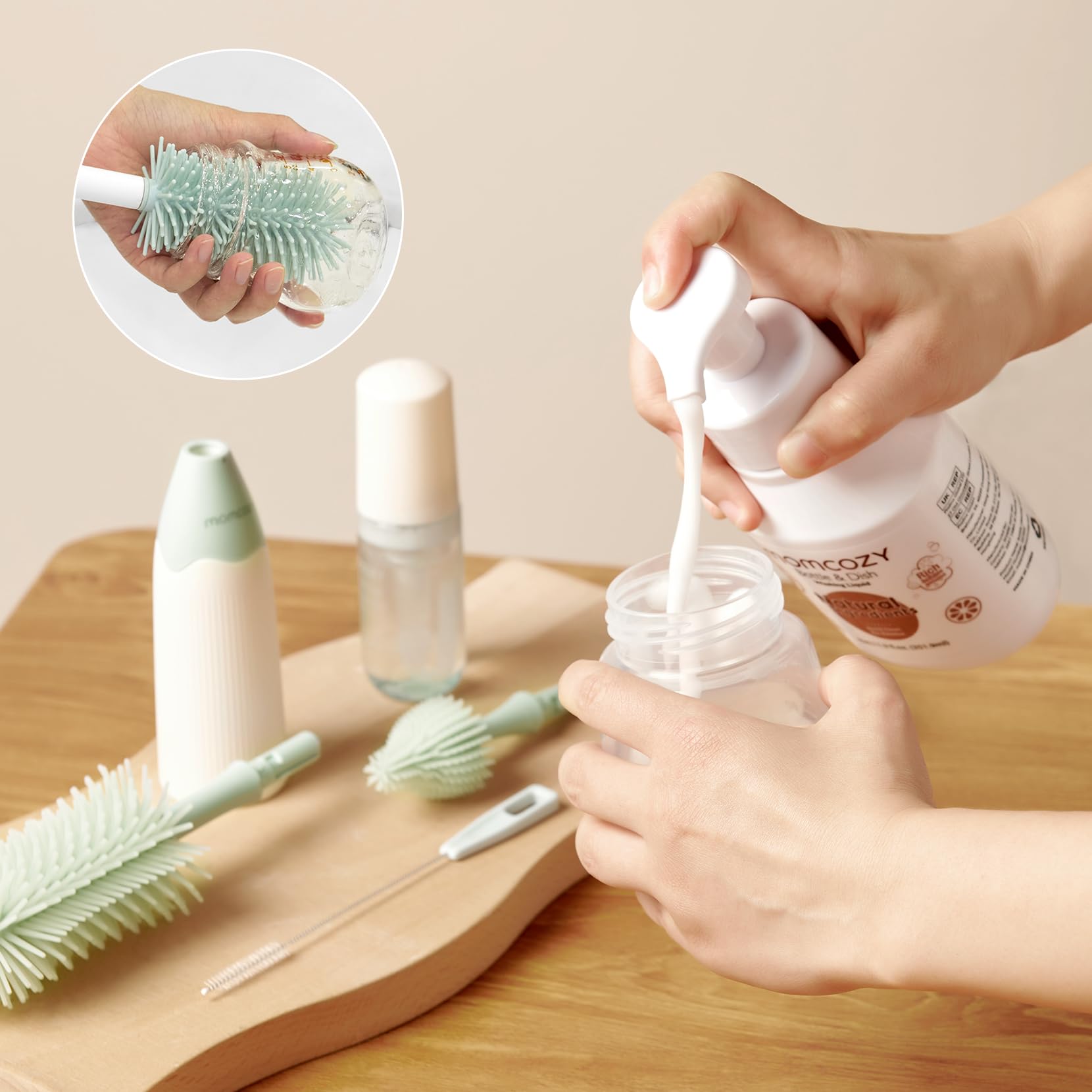momcozy-bottle-brush-cleaning-fluid-natural-foam-11-9-oz-for-press-foaming-clean image 5