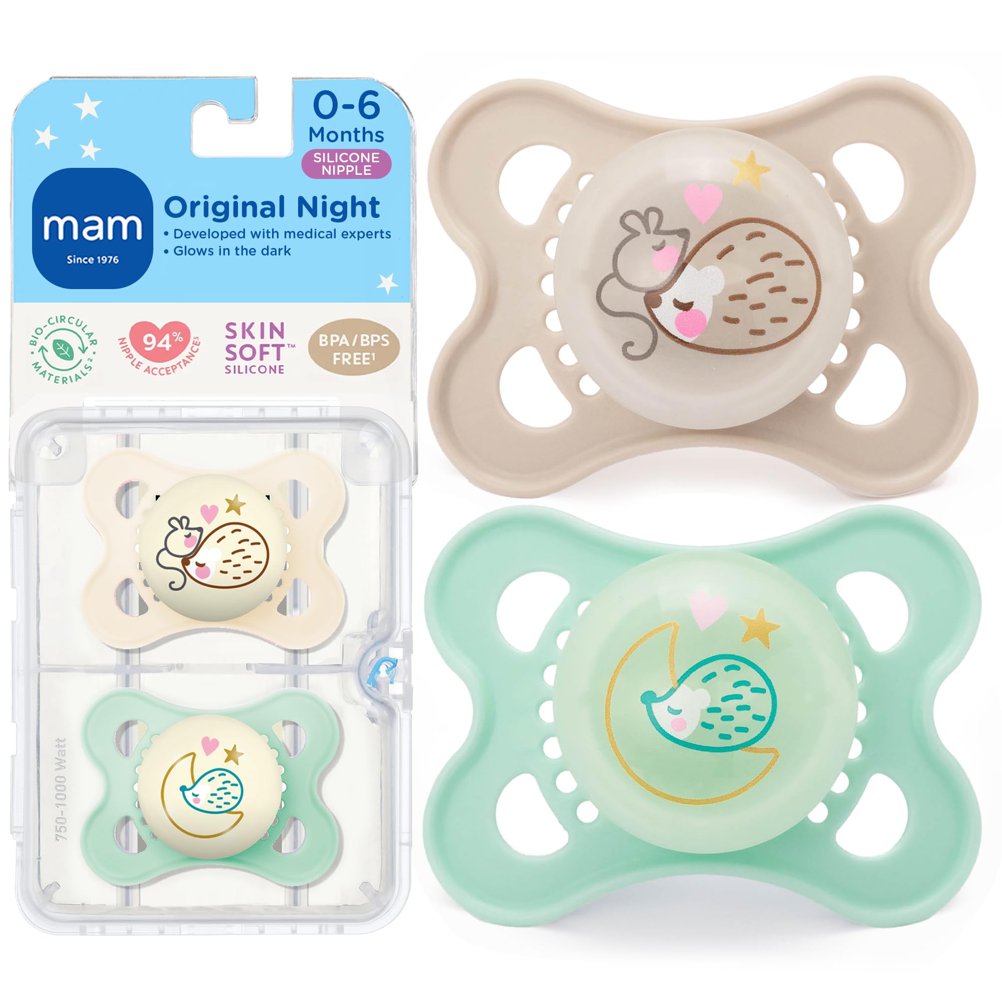 mam-original-baby-pacifiers-0-6-months-glows-in-the-dark-4-pack image 8