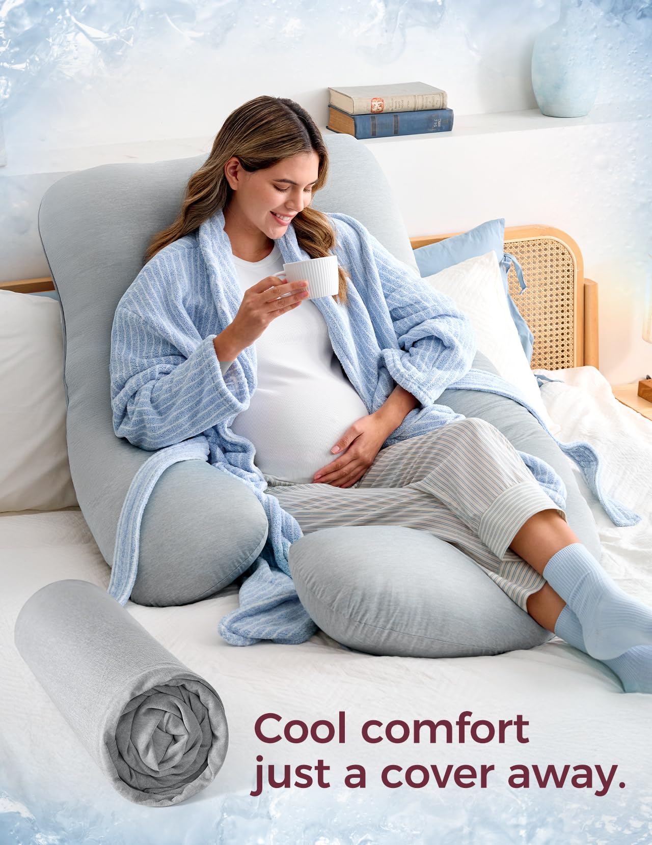 momcozy-cooling-cover-for-pregnancy-pillows-u-shaped-full-body-maternity-support image 3