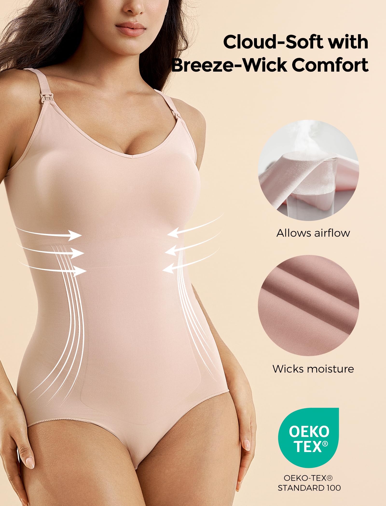momcozy-shapewear-bodysuit-for-women-tummy-control-built-in-padded-seamless-slim image 2