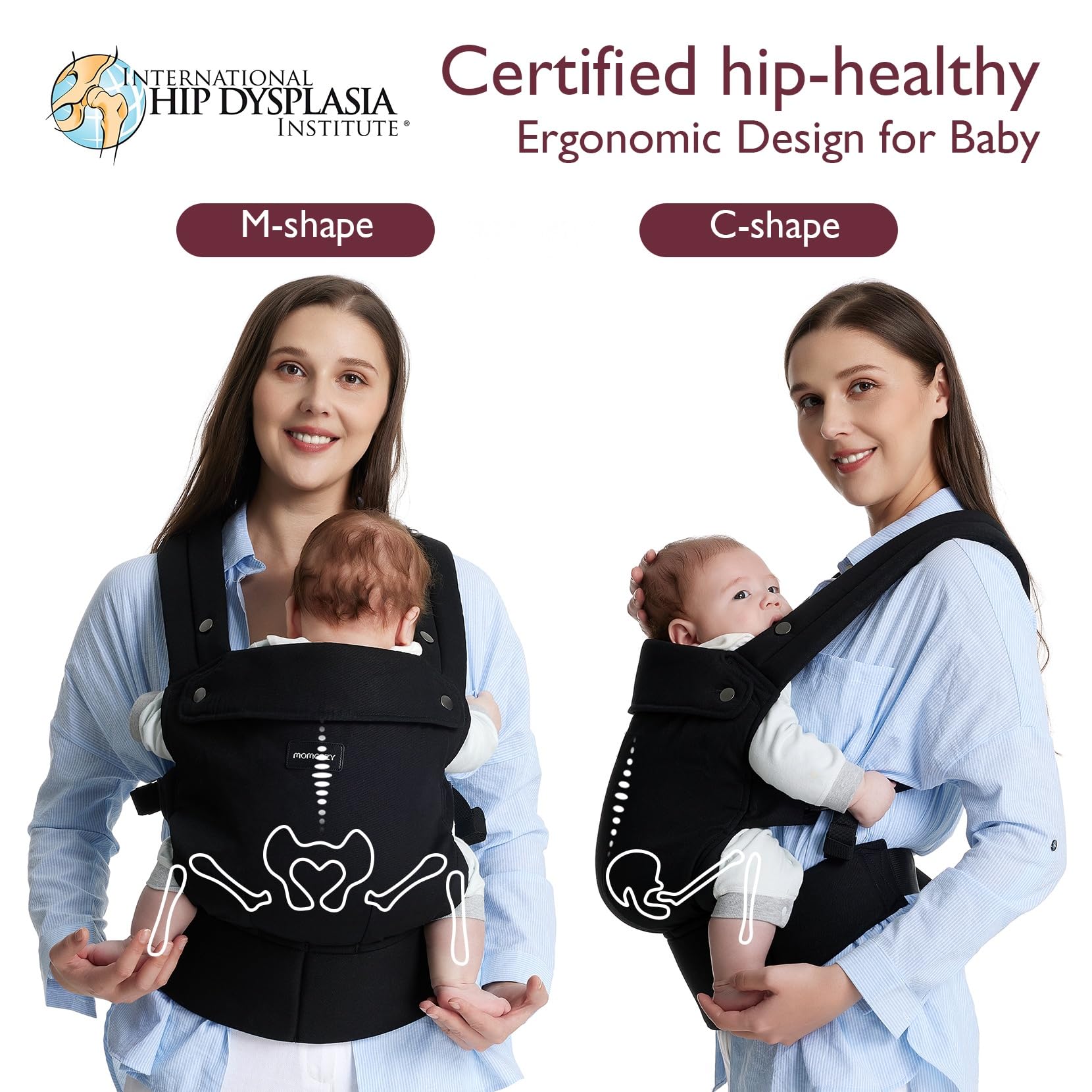 momcozy-purehug-ergonomic-baby-carrier-front-facing-7-45-lbs-black image 5