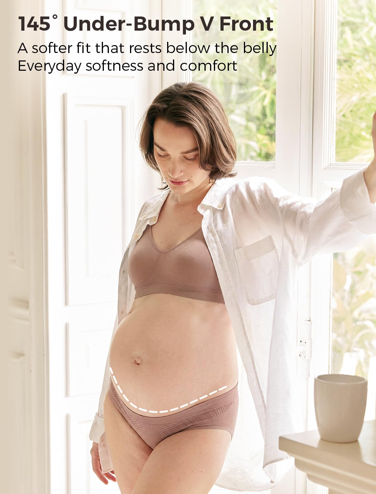 momcozy-maternity-underwear-v-front-seamless-maternity-panties-cotton-gusset-pre image 3