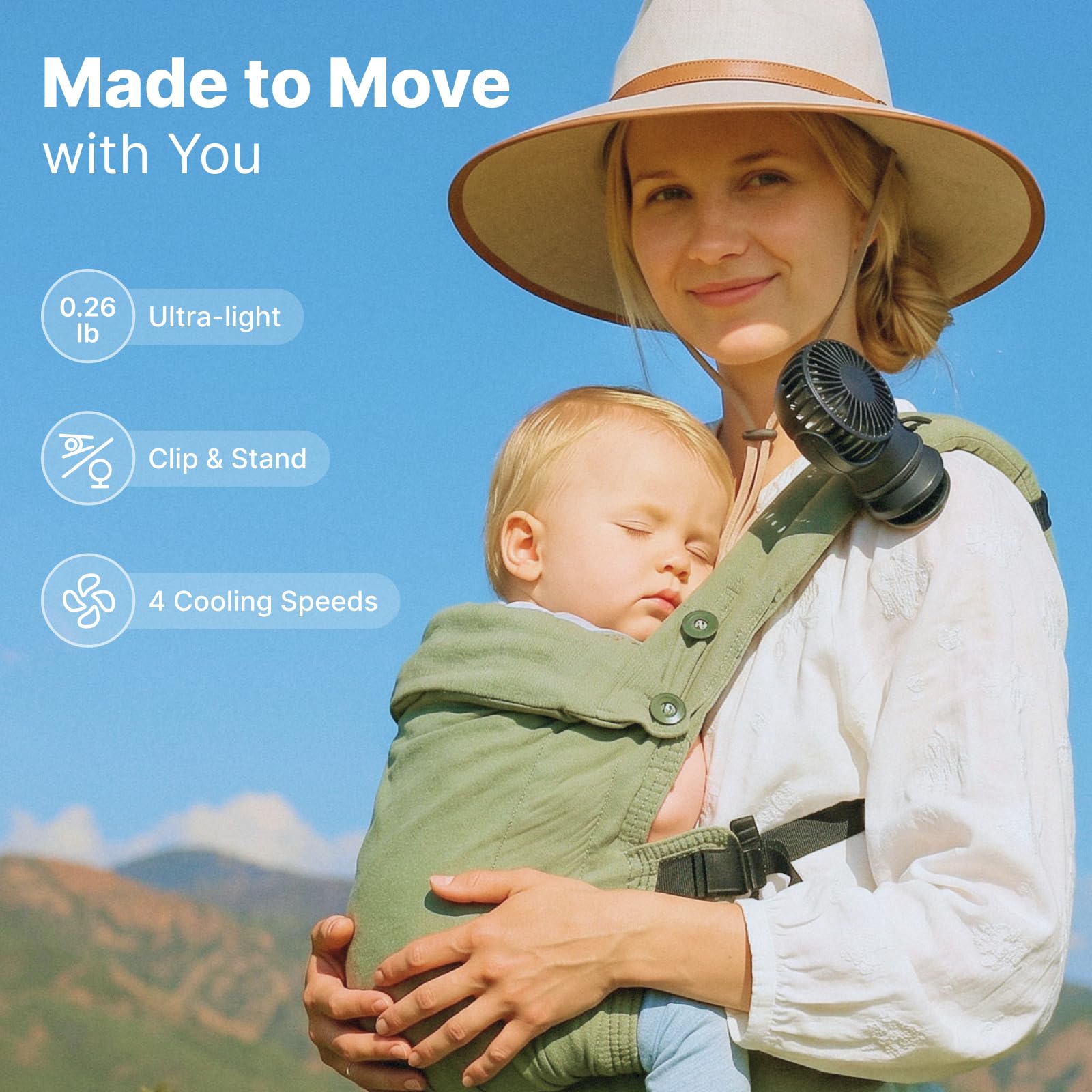 momcozy-portable-stroller-fan-with-clip-ultra-light-4-speed-clip-on-fan-for-carr image 2