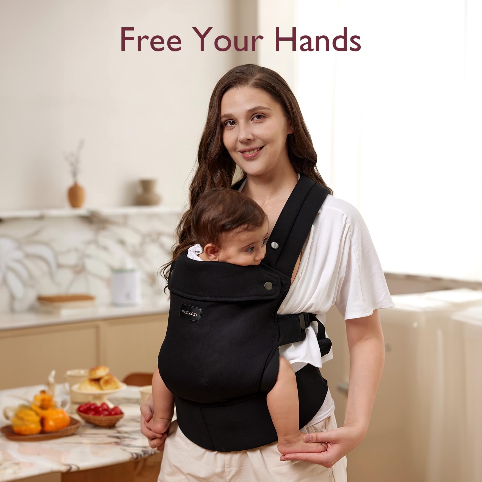 momcozy-baby-wraps-carrier-with-baby-carrier-classic-adjustable-x-small-to-x-lar image 8