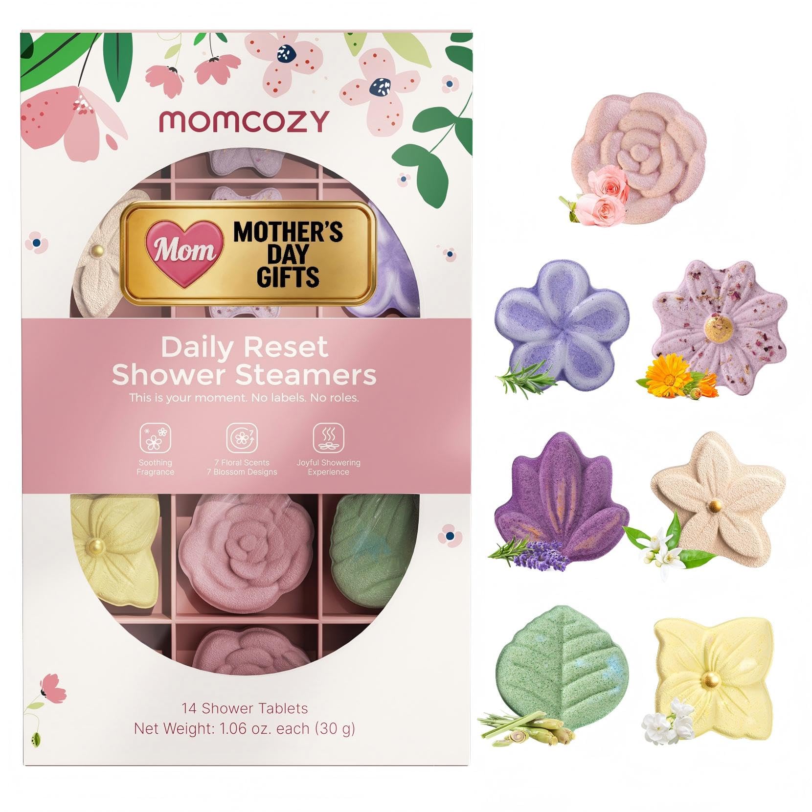 momcozy-14-pack-shower-steamers-with-7-floral-scents-mothers-day-gifts-for-women image 1