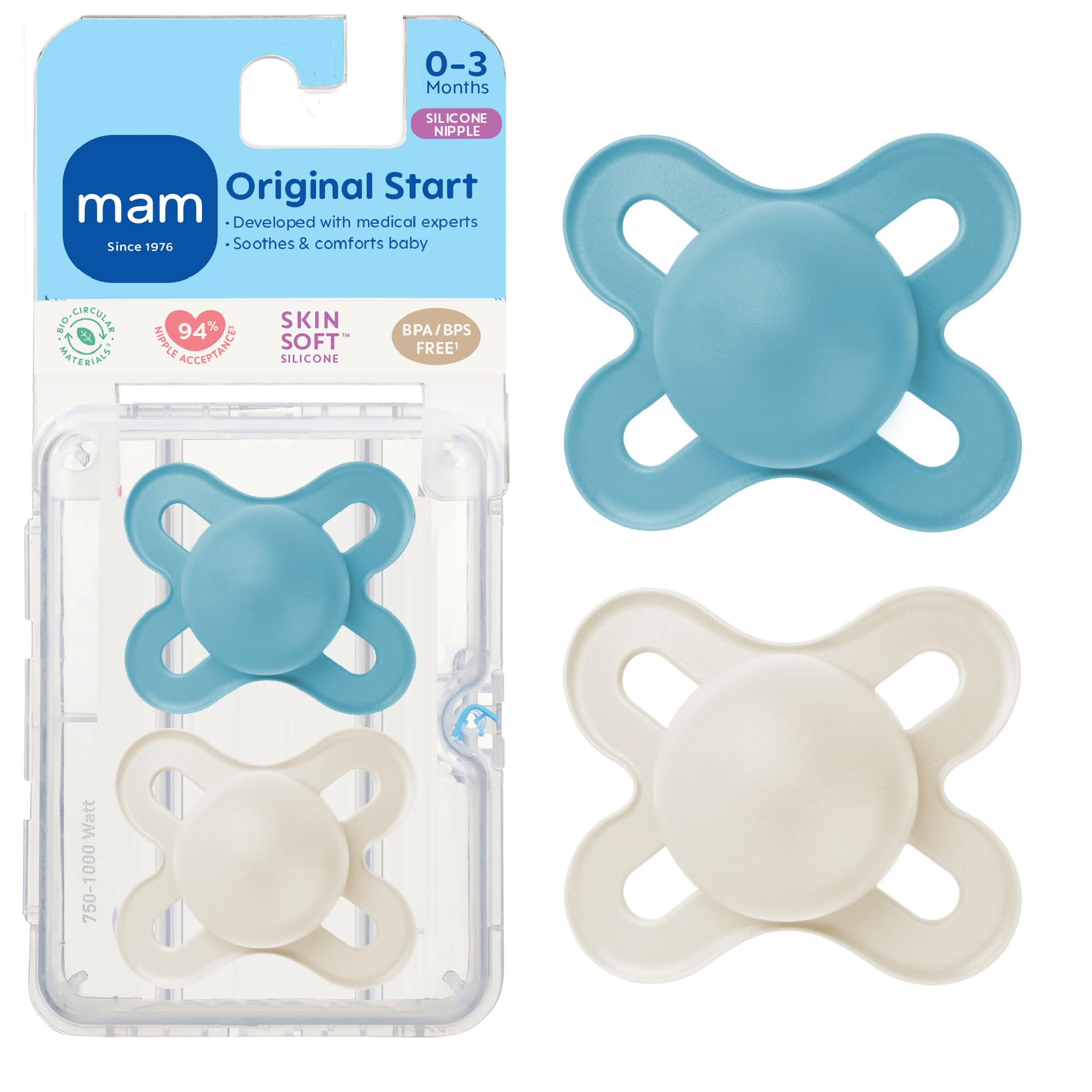 mam-original-start-matte-baby-pacifiers-0-3-mths-2-pack-with-sterilizer-case-bpa image 8