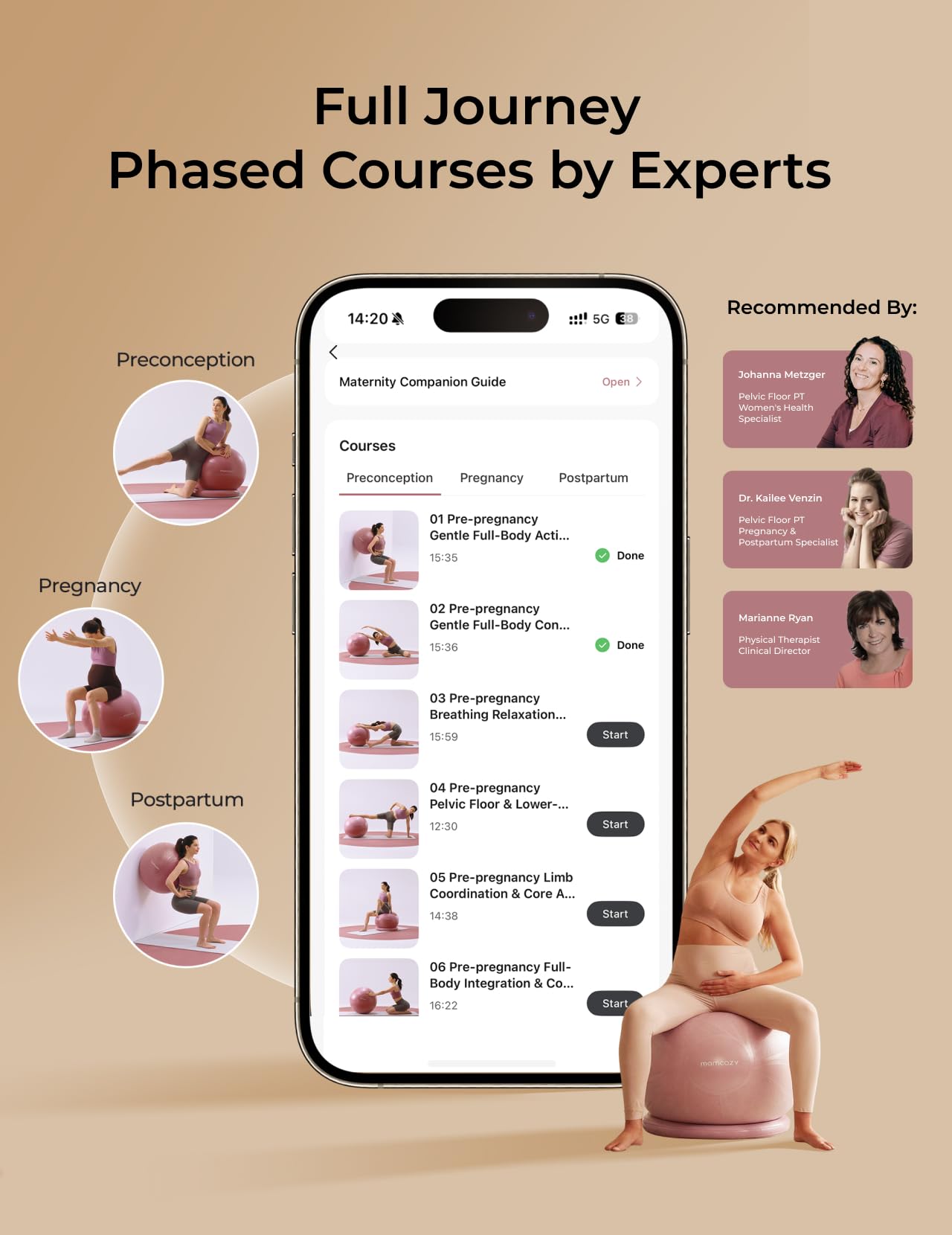 momcozy-birthease-pregnancy-ball-set-birthing-ball-with-app-courses-bpa-free-ant image 2