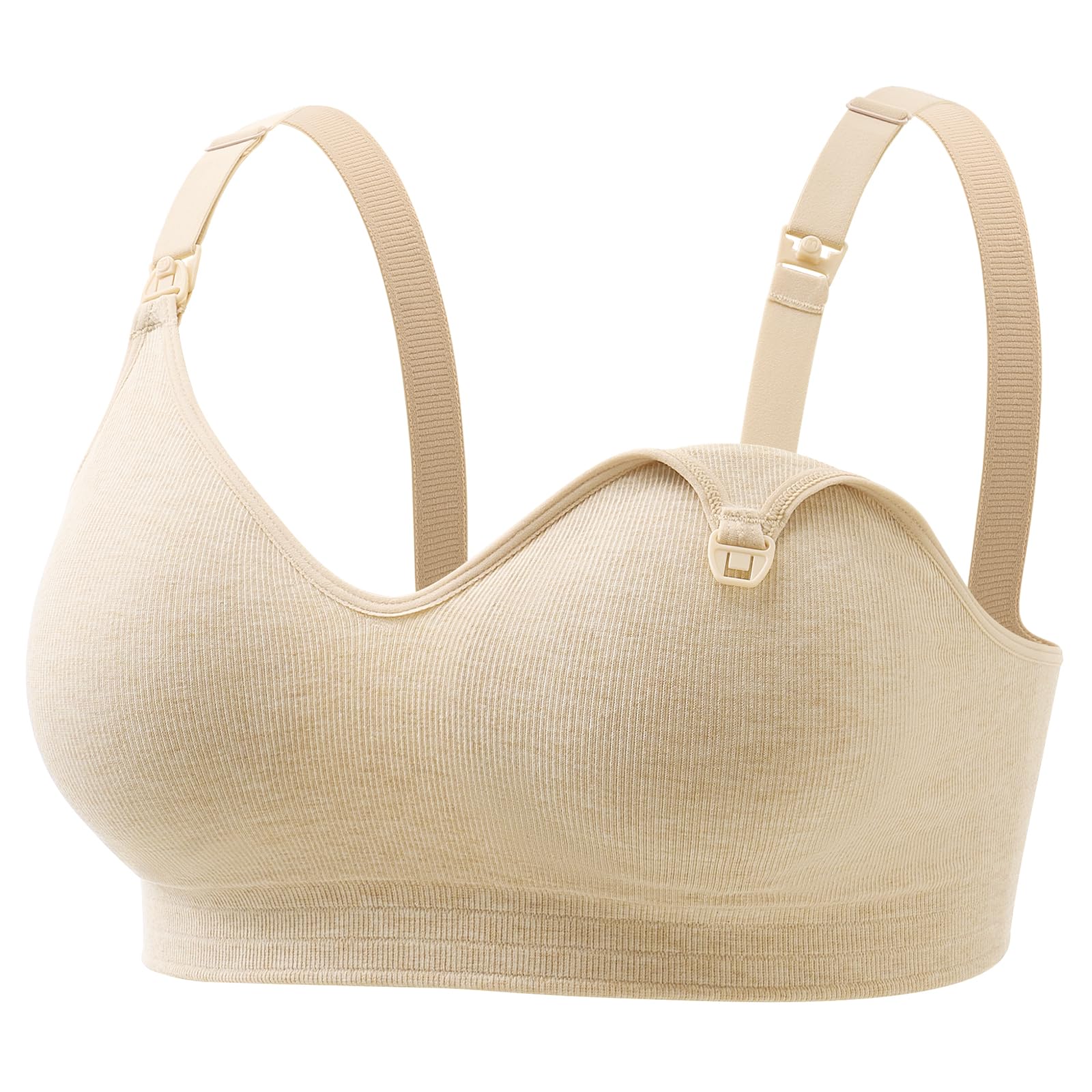 momcozy-nursing-bras-for-breastfeeding-soft-cotton-seamless-wireless-fixed-paddi image 1