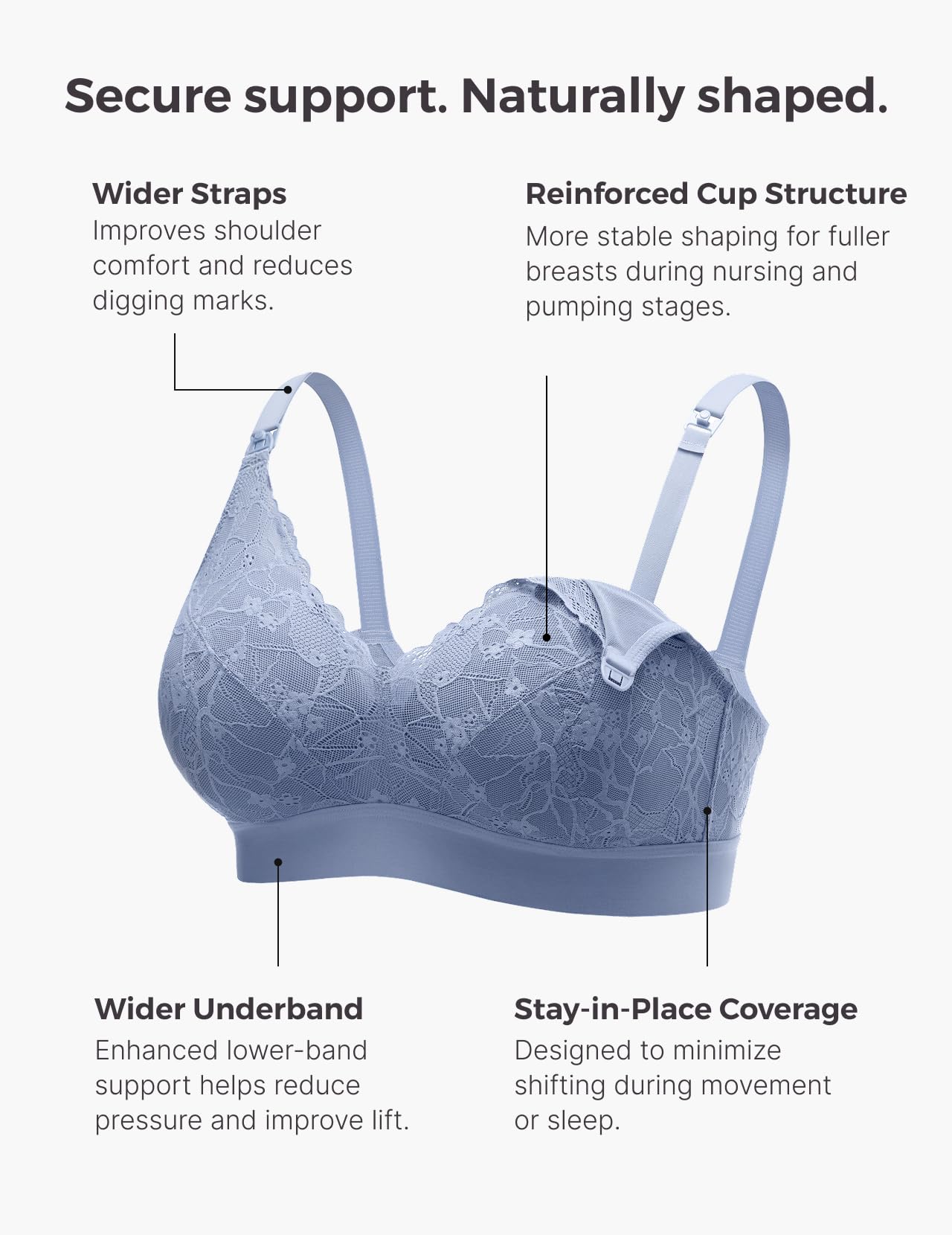 momcozy-lace-nursing-bra-for-breastfeeding-wirefree-maternity-bra-with-fixed-pad image 4