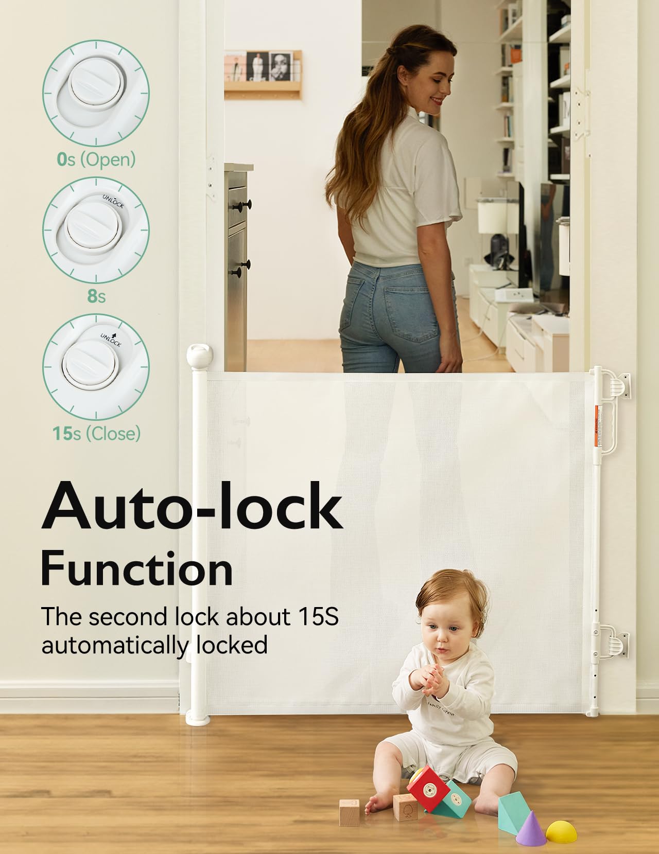 momcozy-auto-locking-retractable-mesh-baby-gate-33-tall-55-wide image 5