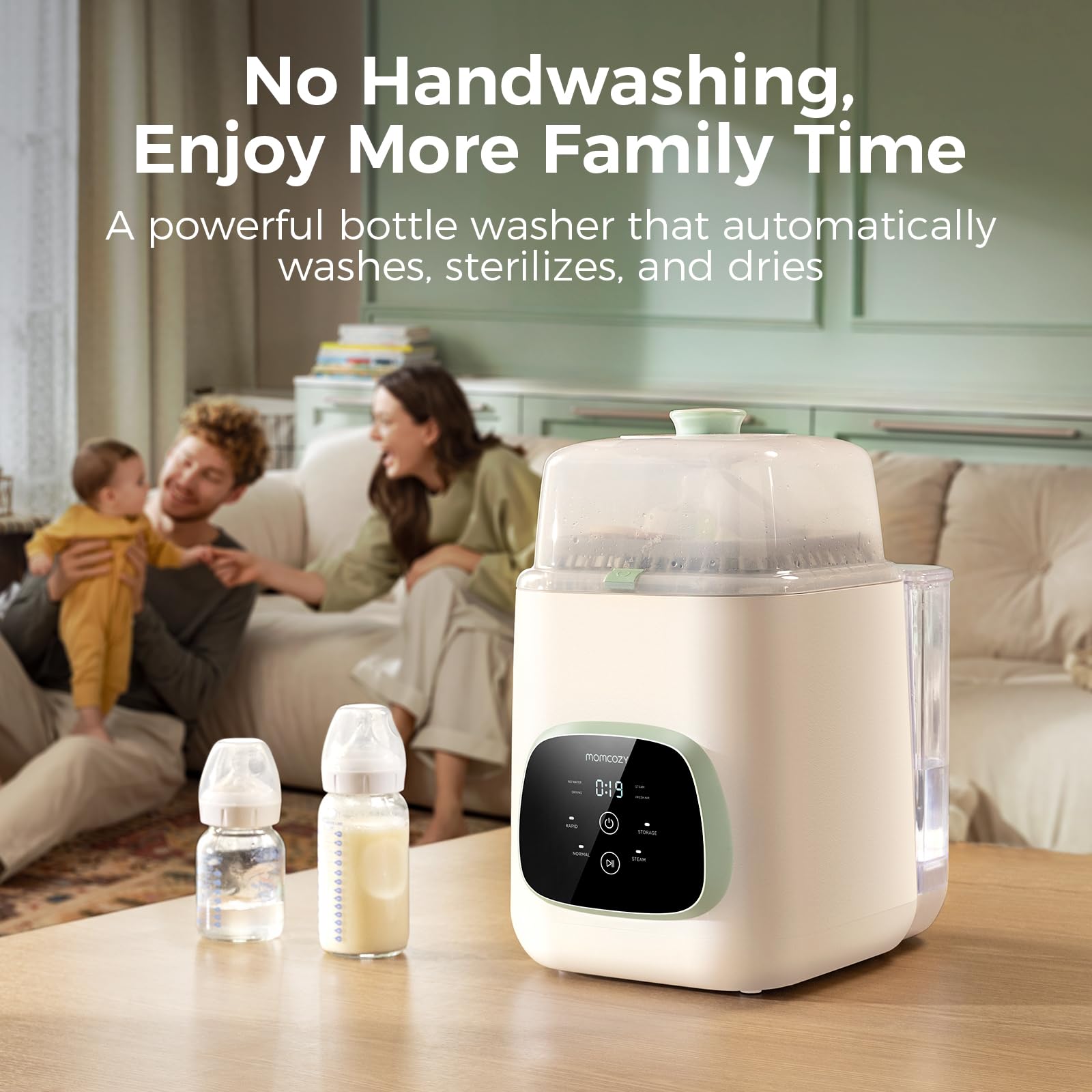 momcozy-kleanpal-pro-all-in-one-bottle-washer-sterilizer-dryer-matte-white image 2
