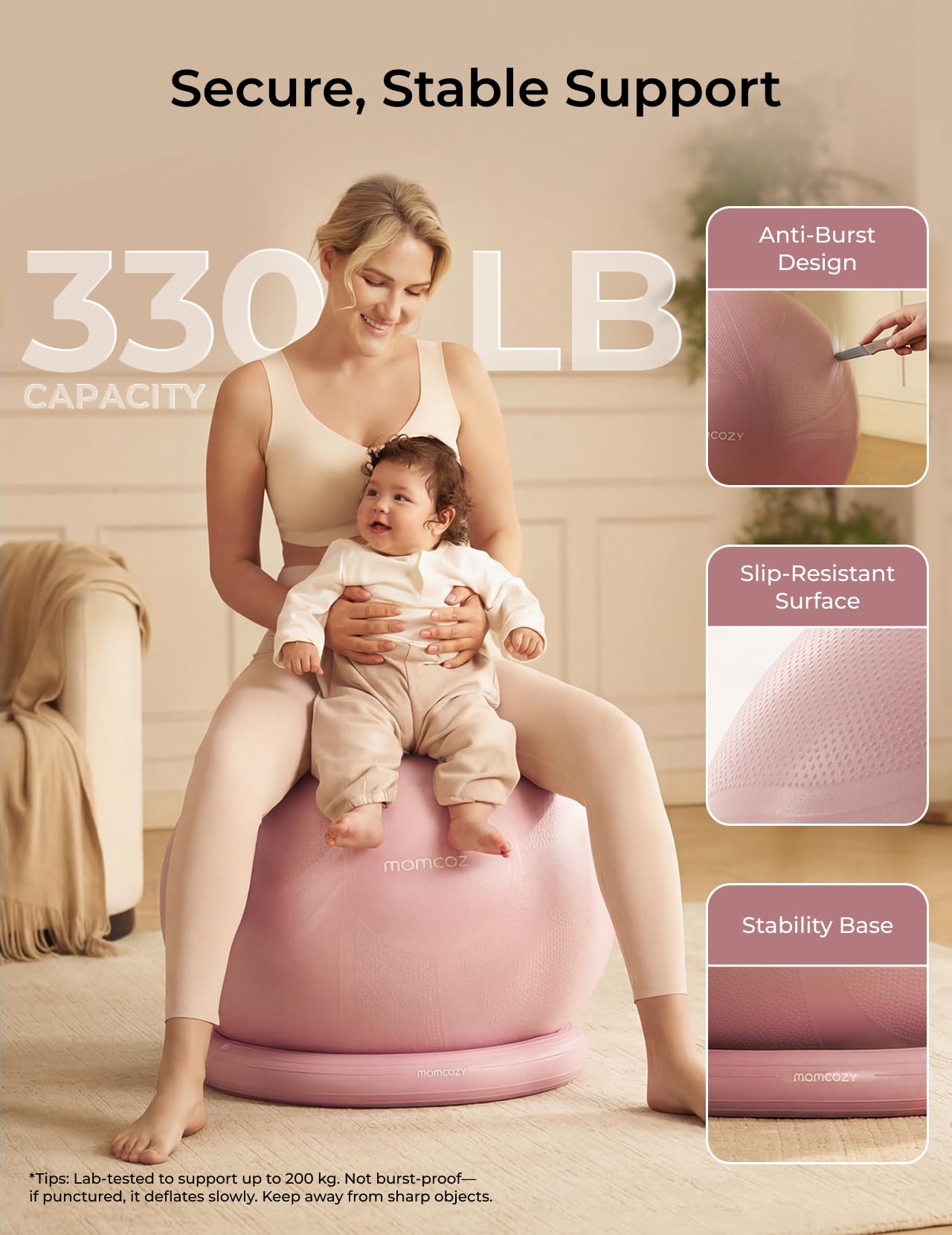 momcozy-birthease-pregnancy-ball-set-birthing-ball-with-app-courses-bpa-free-ant image 7