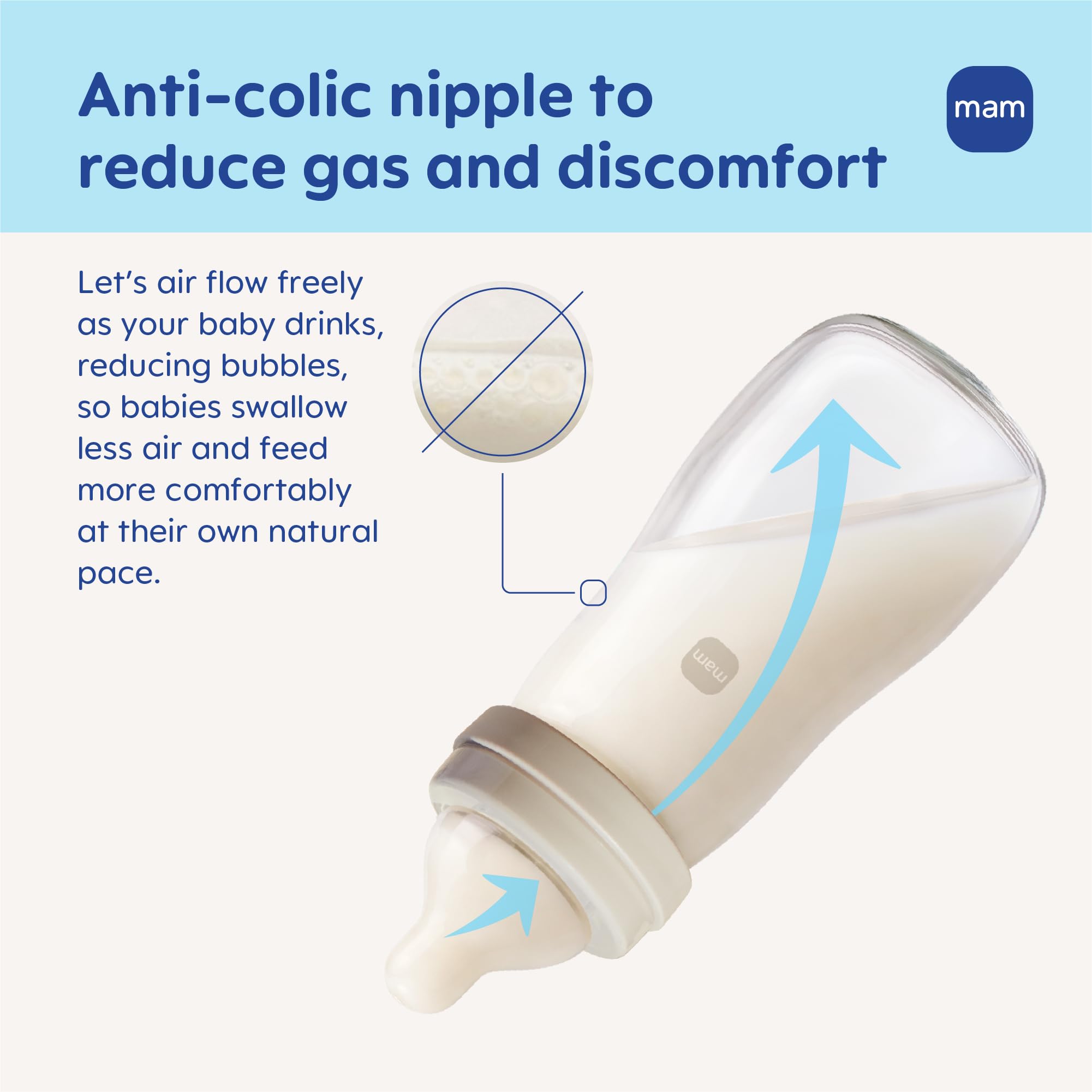 mam-pure-glass-anti-colic-baby-bottle-6oz-0-months-1-pack-bpa-free-made-in-europ image 3
