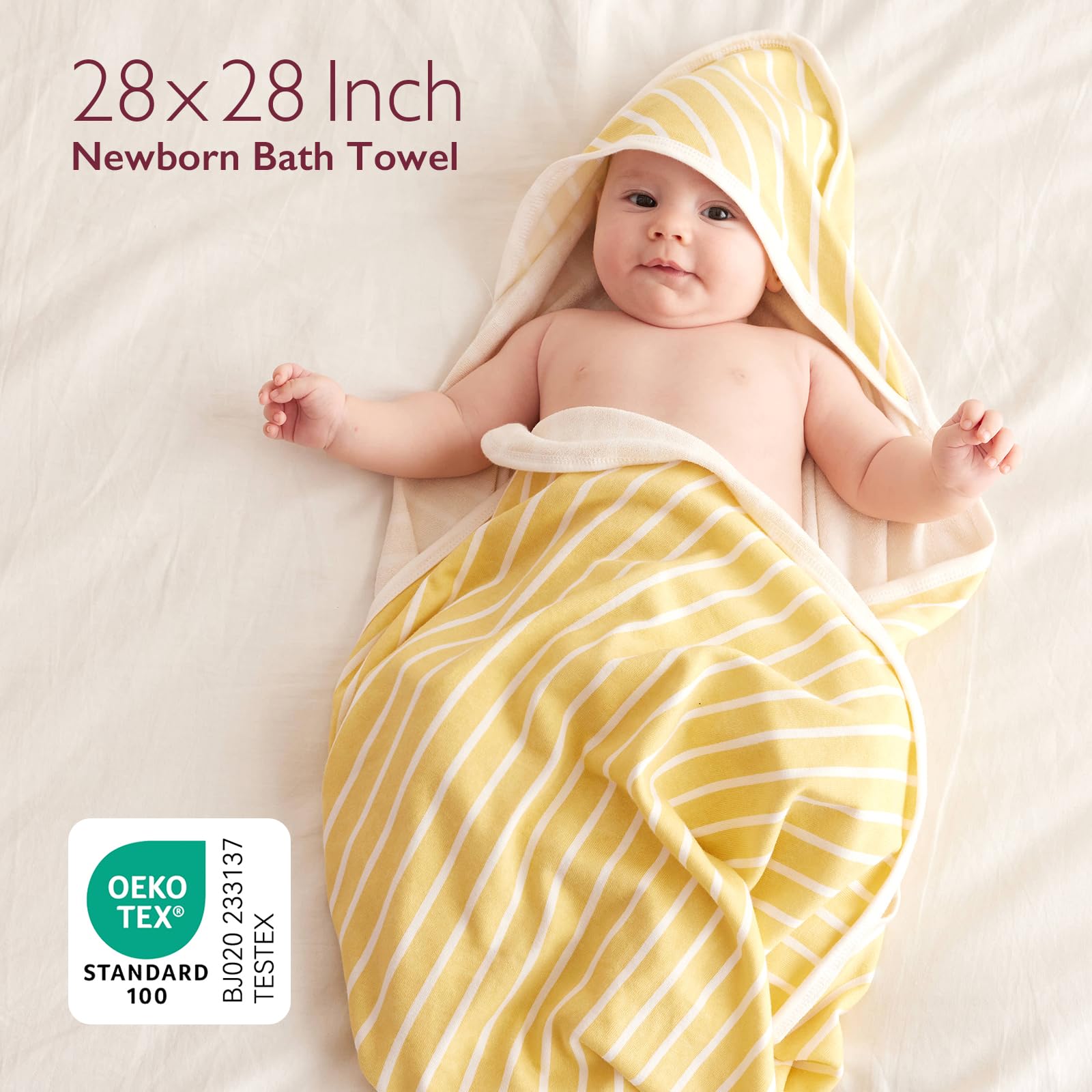 momcozy-baby-towel-with-hooded-ultra-soft-absorbent-bamboo-cotton-blend-set image 6