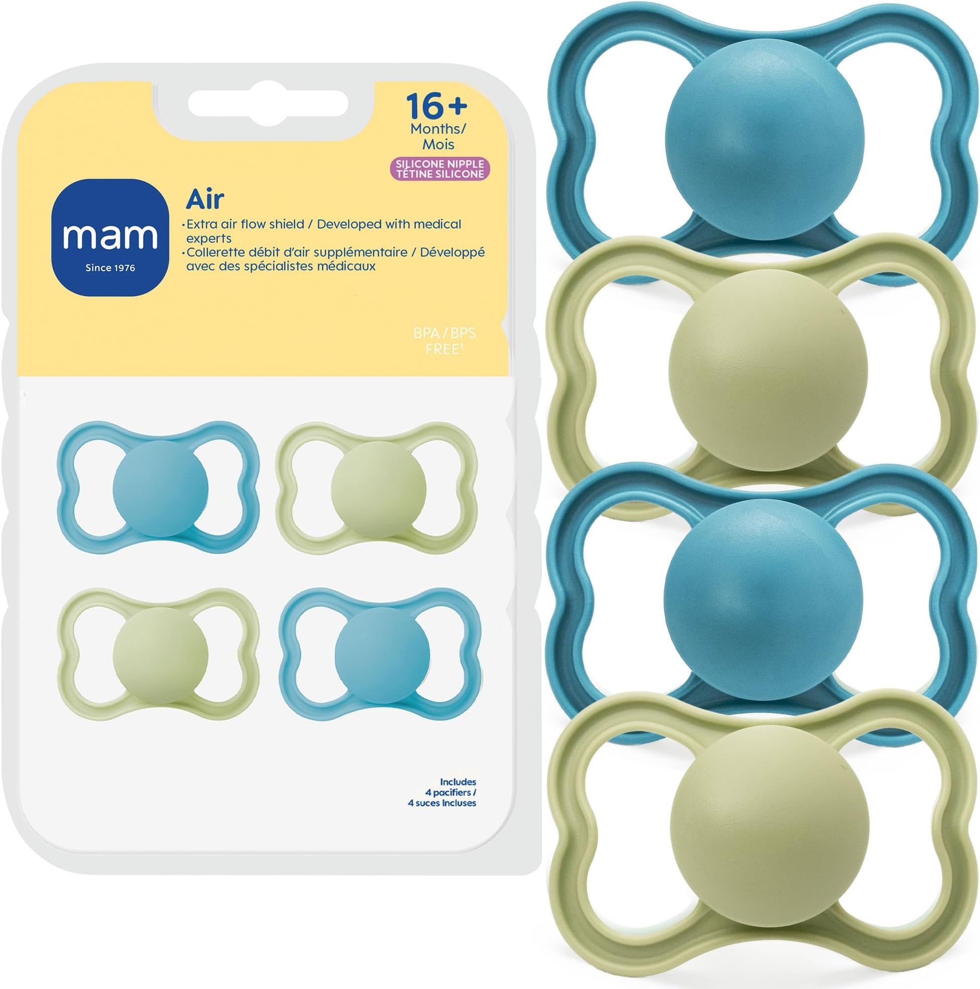 mam-air-pacifier-16-months-extra-air-flow-for-sensitive-skin-4-pack image 7