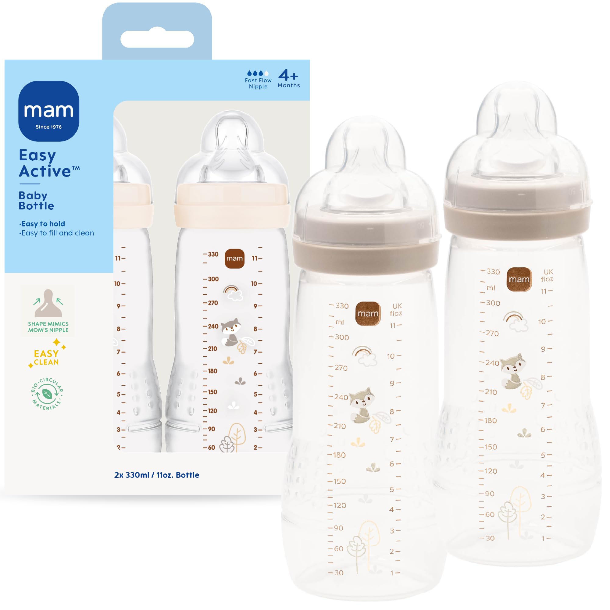 mam-easy-active-natural-flow-anti-colic-baby-bottle-4-months-2-pack-11oz-bpa-fre image 1