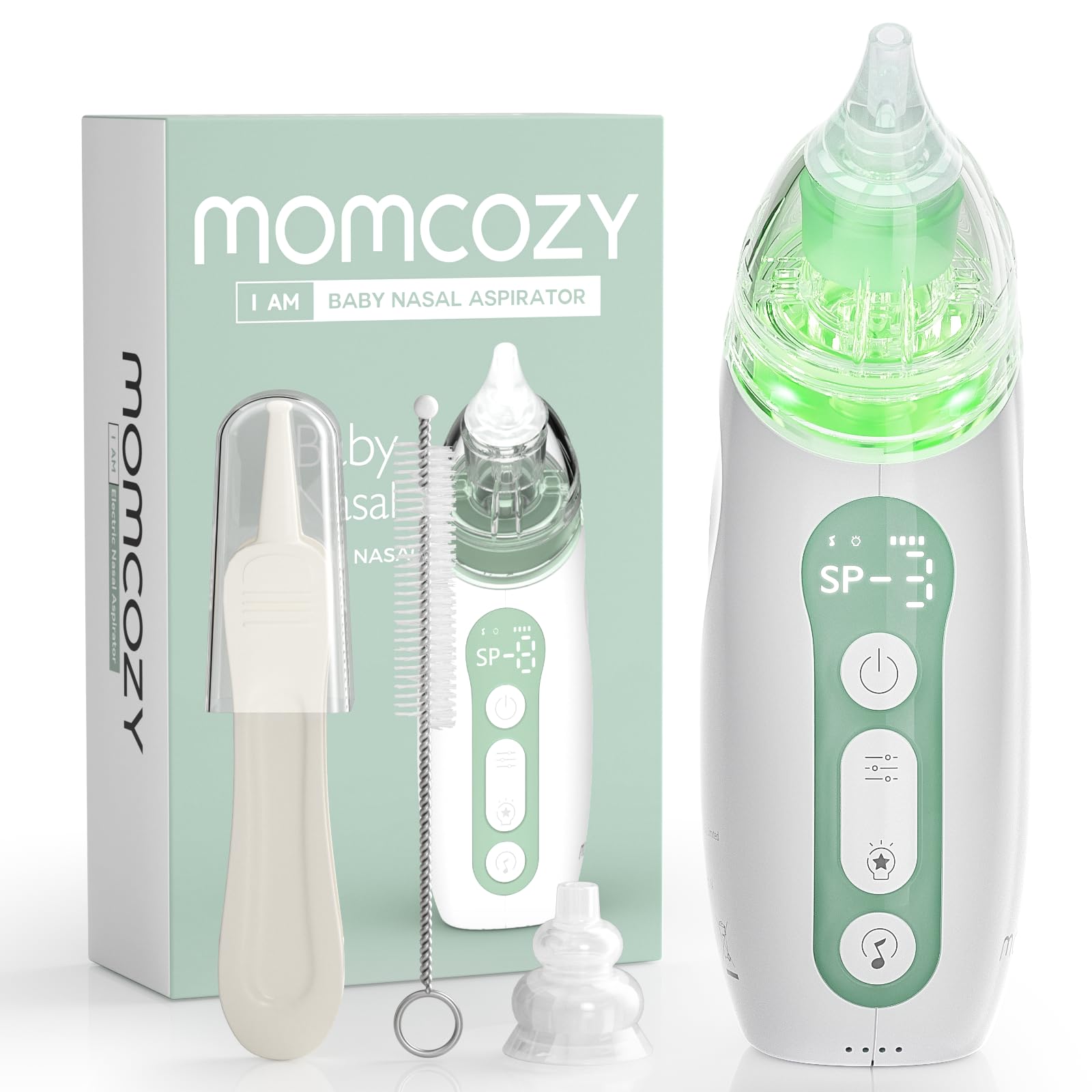 momcozy-baby-nasal-aspirator-3-suction-levels-with-light-lullabies-portable image 1