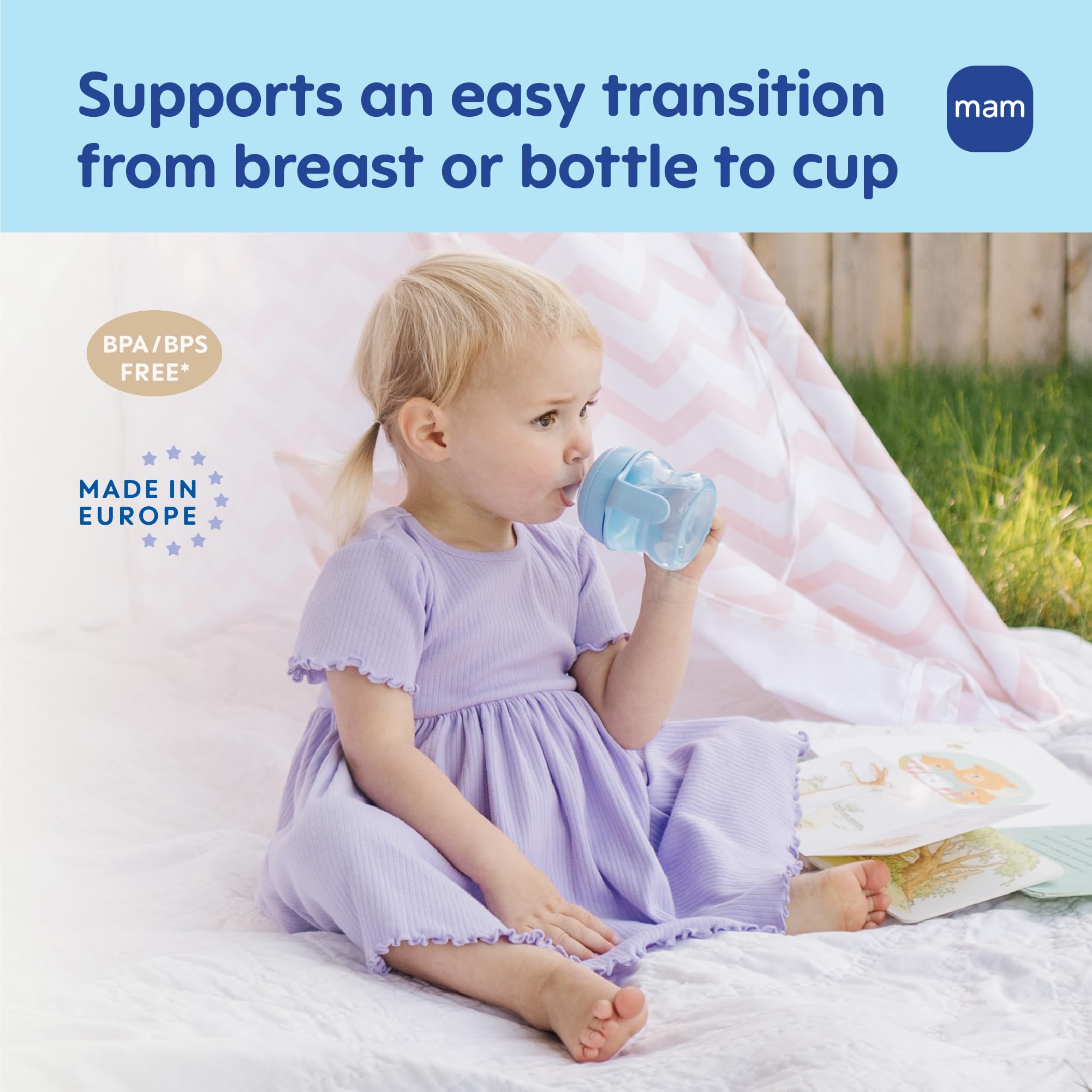 mam-5oz-starter-sippy-cup-extra-soft-spill-free-spout-4-months-single-blue image 3