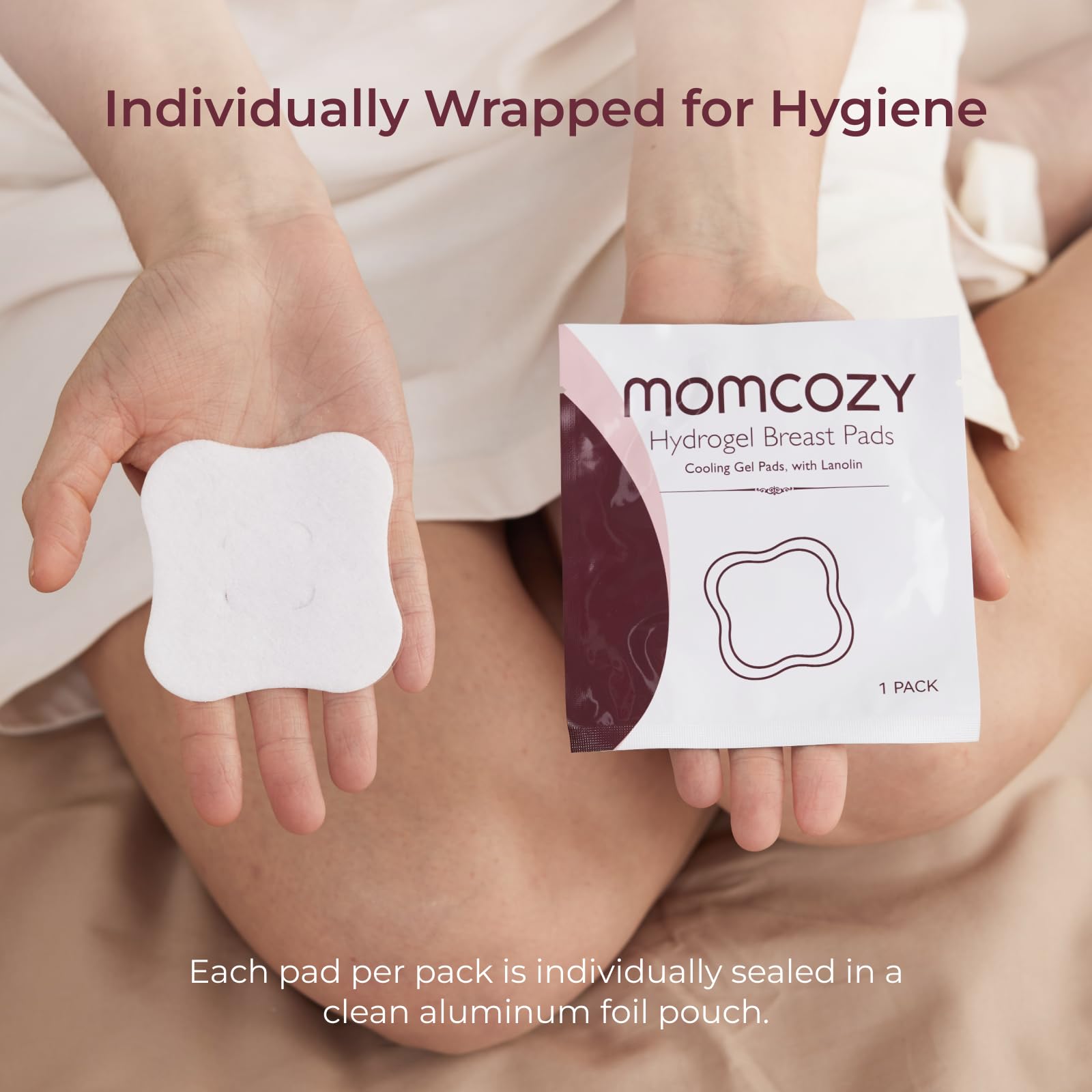 momcozy-hydrogel-nursing-pads-with-lanolin-20-count-individually-wrapped-instant image 5
