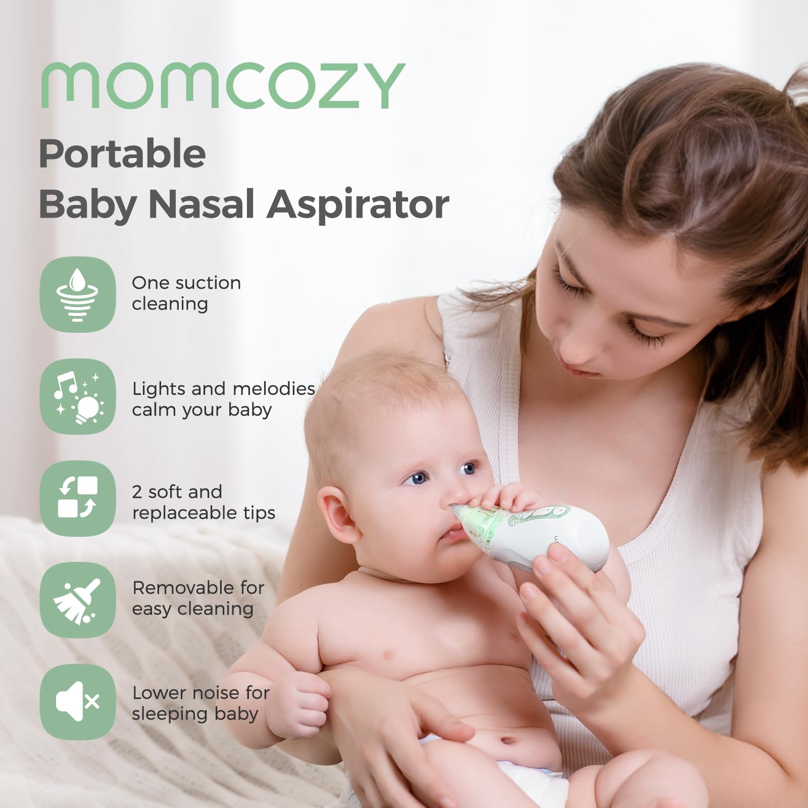 momcozy-baby-nasal-aspirator-3-suction-levels-with-light-lullabies-portable image 2