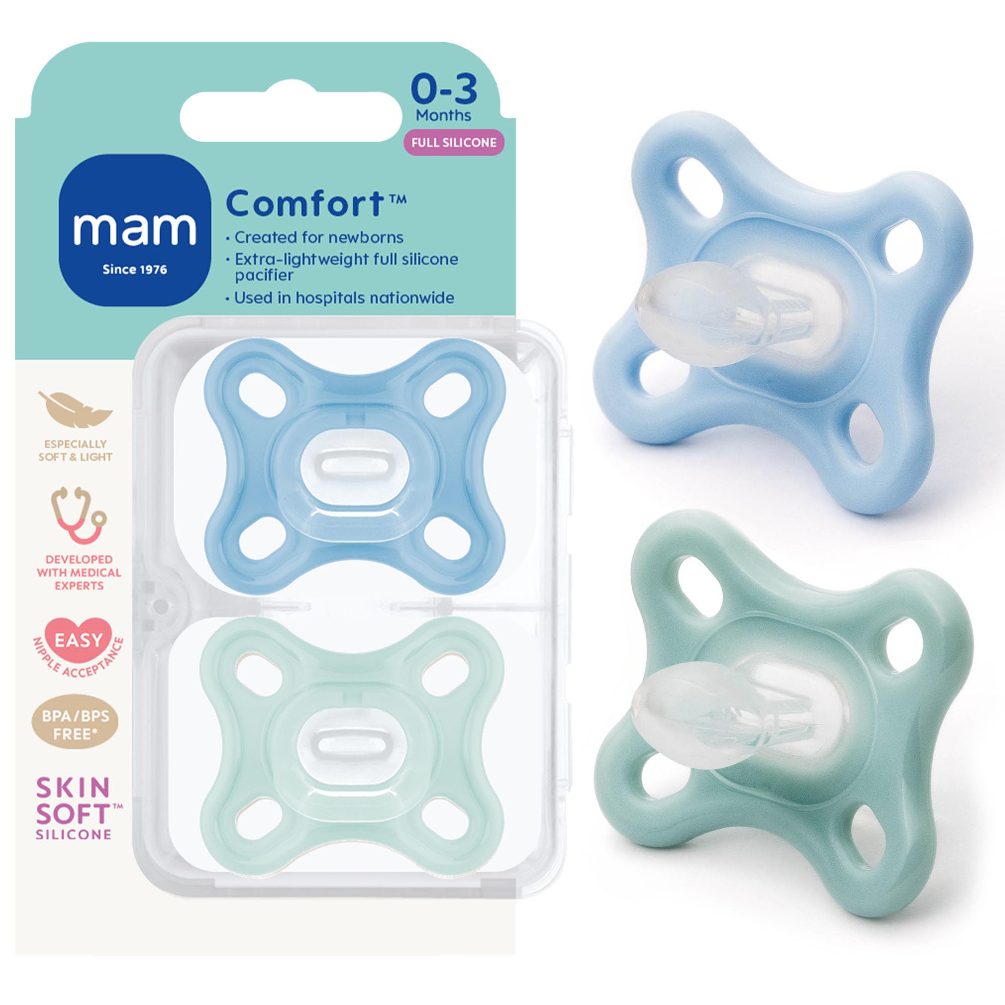 mam-comfort-baby-pacifier-0-3-months-lightweight-one-piece-bpa-free-silicone-2-p image 8