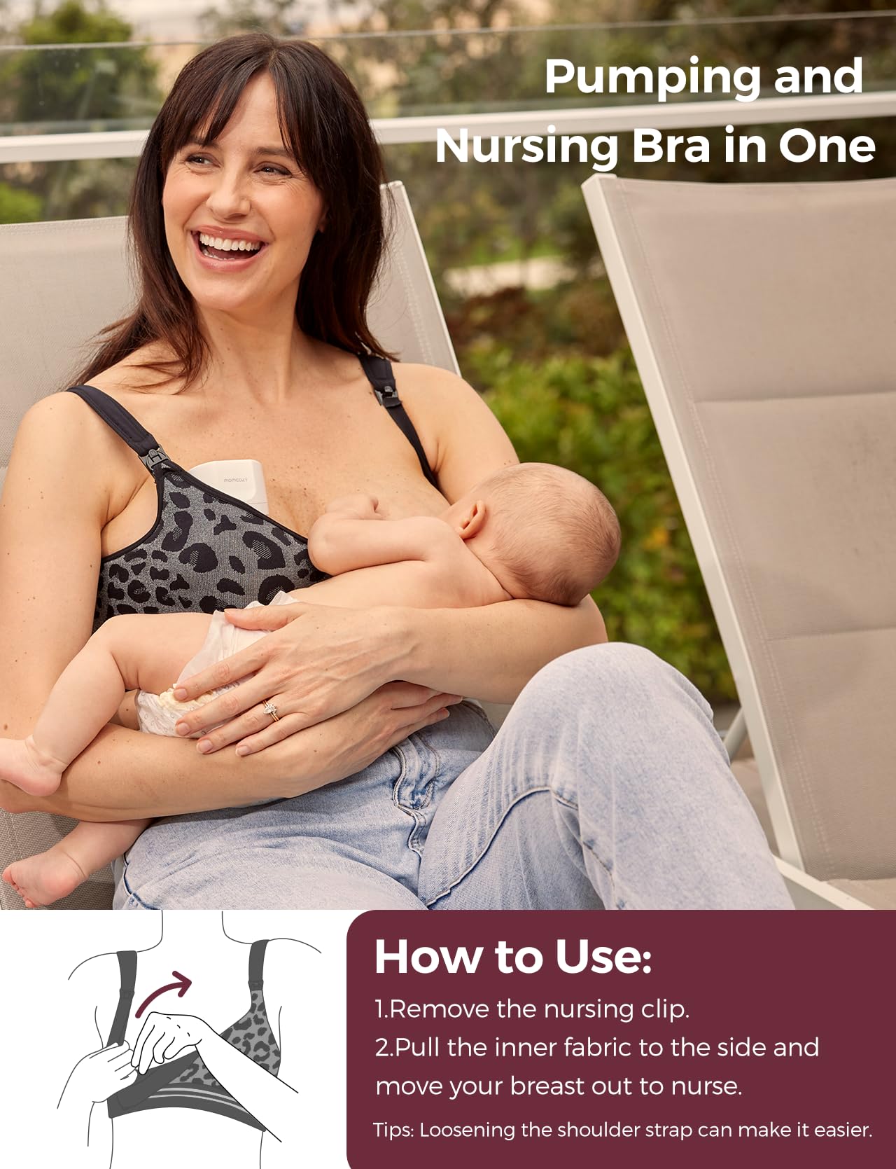 momcozy-seamless-hands-free-pumping-bra-fixed-padding-wireless-universal-compati image 5