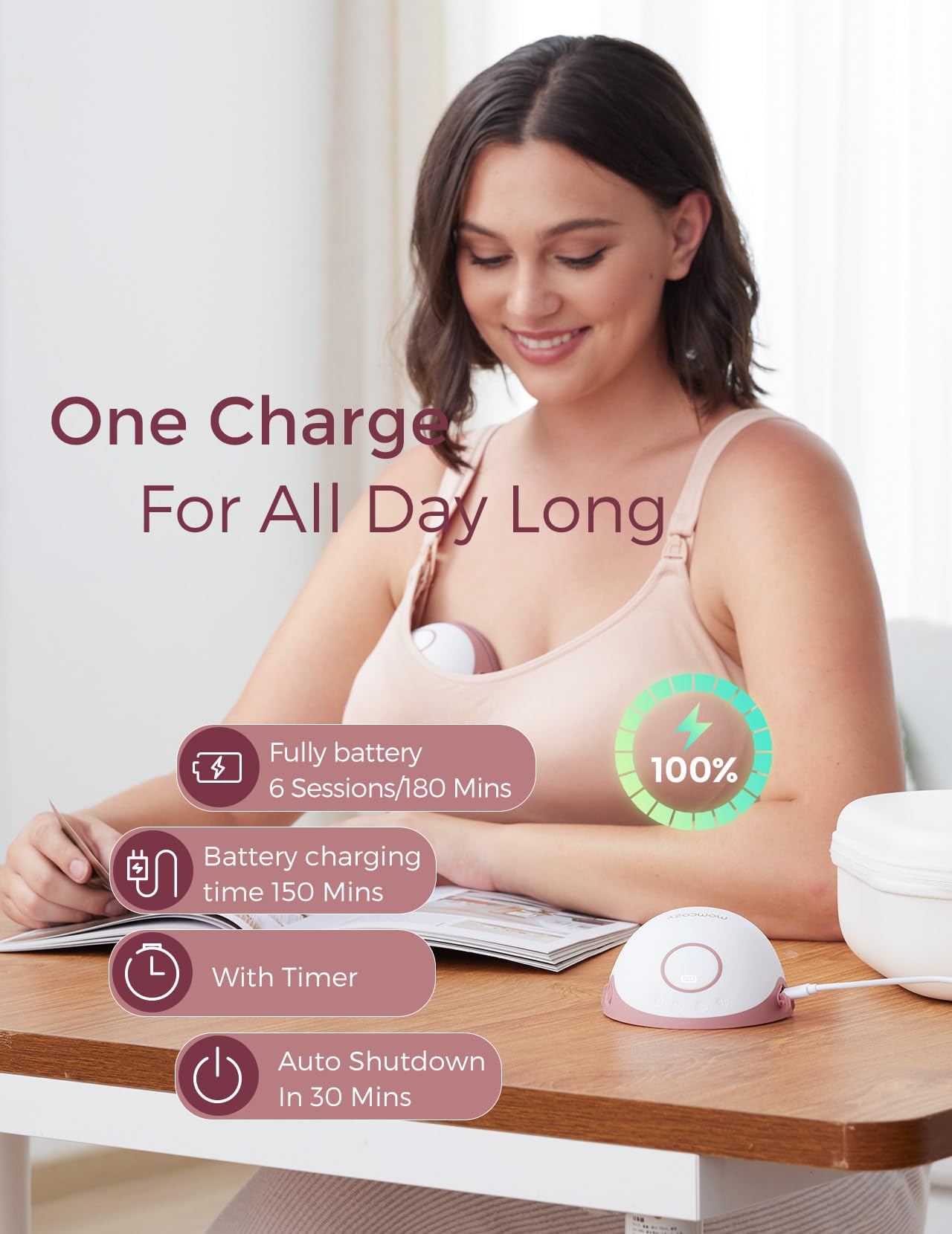 momcozy-m6-wearable-breast-pump-hands-free-2-pack-ideal-rhythm-technology-double image 2