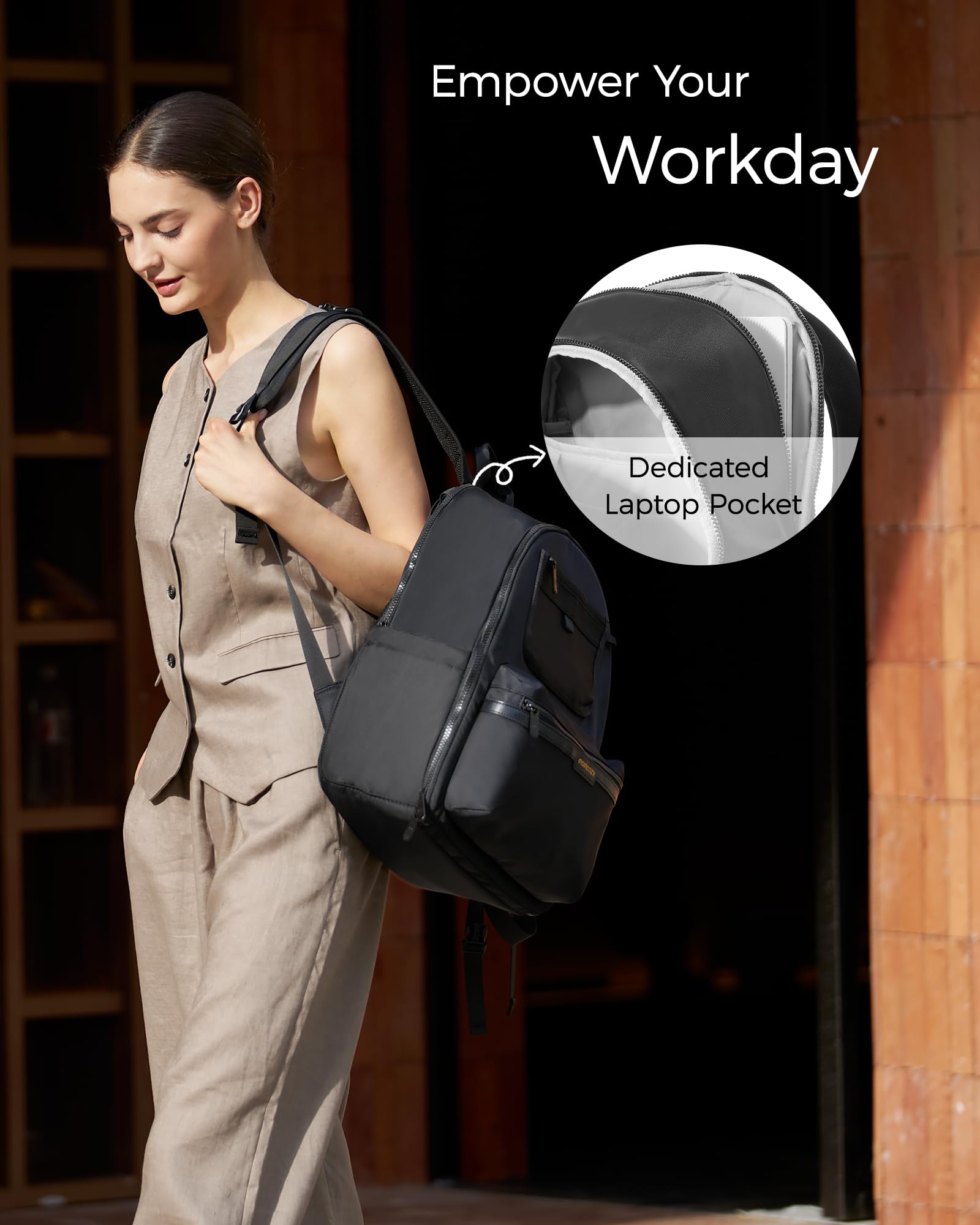 momcozy-goease-diaper-bag-backpack-21l-waterproof-multi-pocket-with-changing-pad image 2