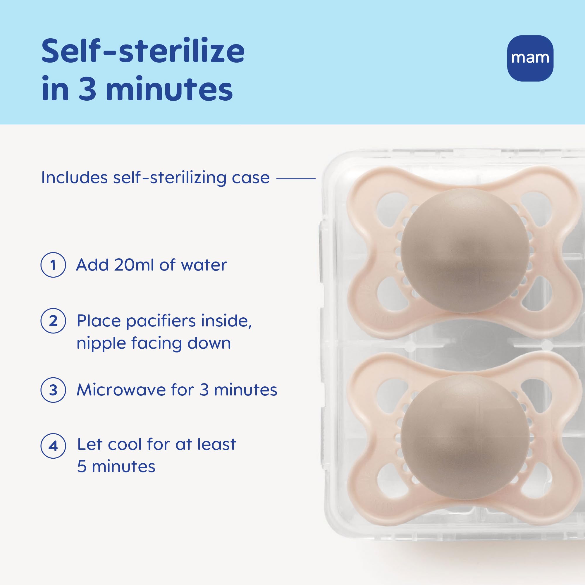 mam-original-matte-baby-pacifiers-0-6-months-2-pack-bpa-free-skinsoft-silicone-o image 4