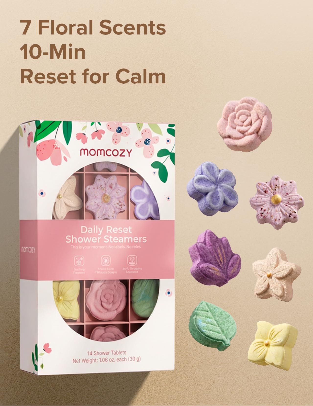 momcozy-14-pack-shower-steamers-with-7-floral-scents-mothers-day-gifts-for-women image 2