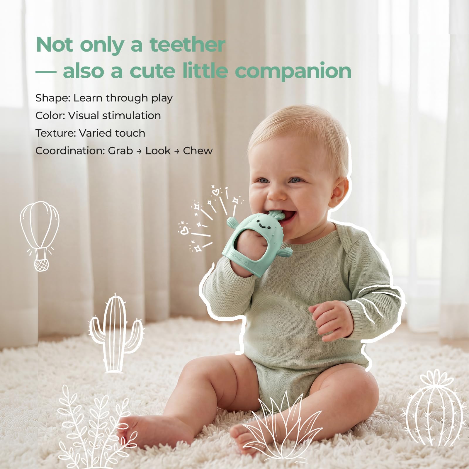 momcozy-baby-teething-mitten-food-grade-silicone-adjustable-wristband-3d-contact image 4