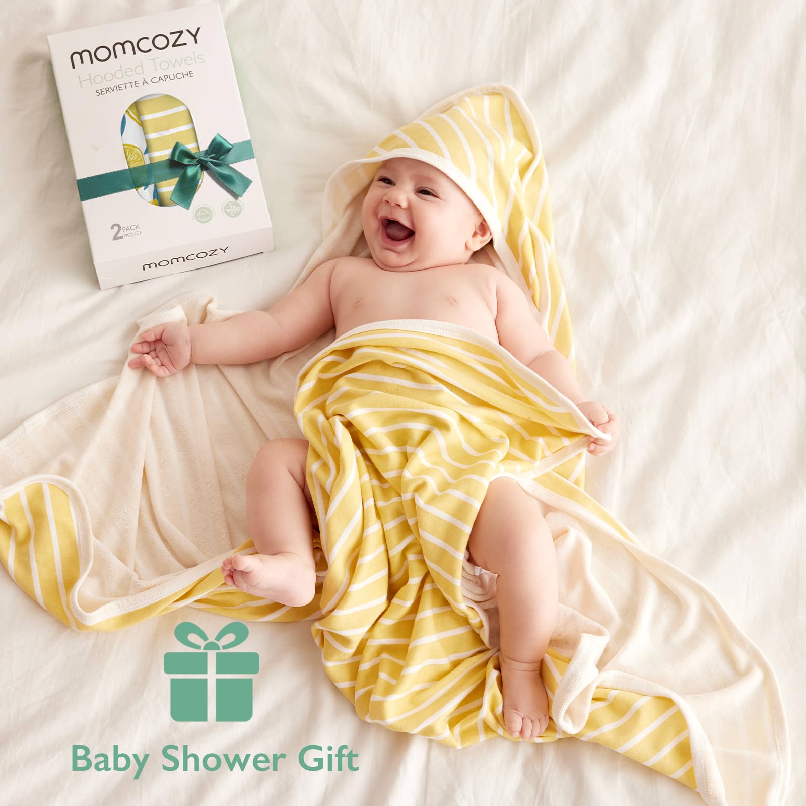 momcozy-baby-pajamas-onesie-with-hooded-towel-set-bb-temp-label-ultra-soft-bambo image 4