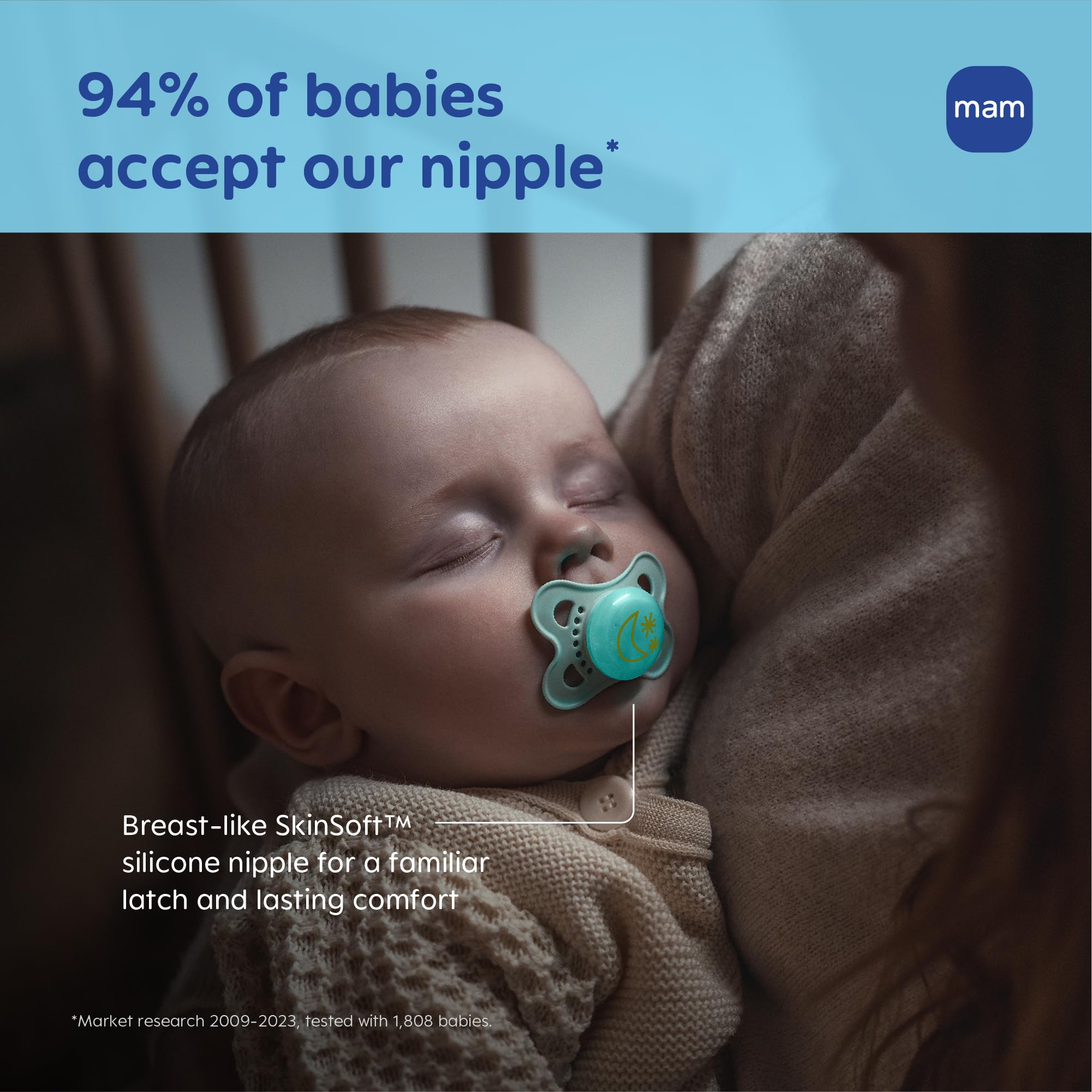 mam-original-baby-pacifiers-0-6-months-glows-in-the-dark-4-pack image 4