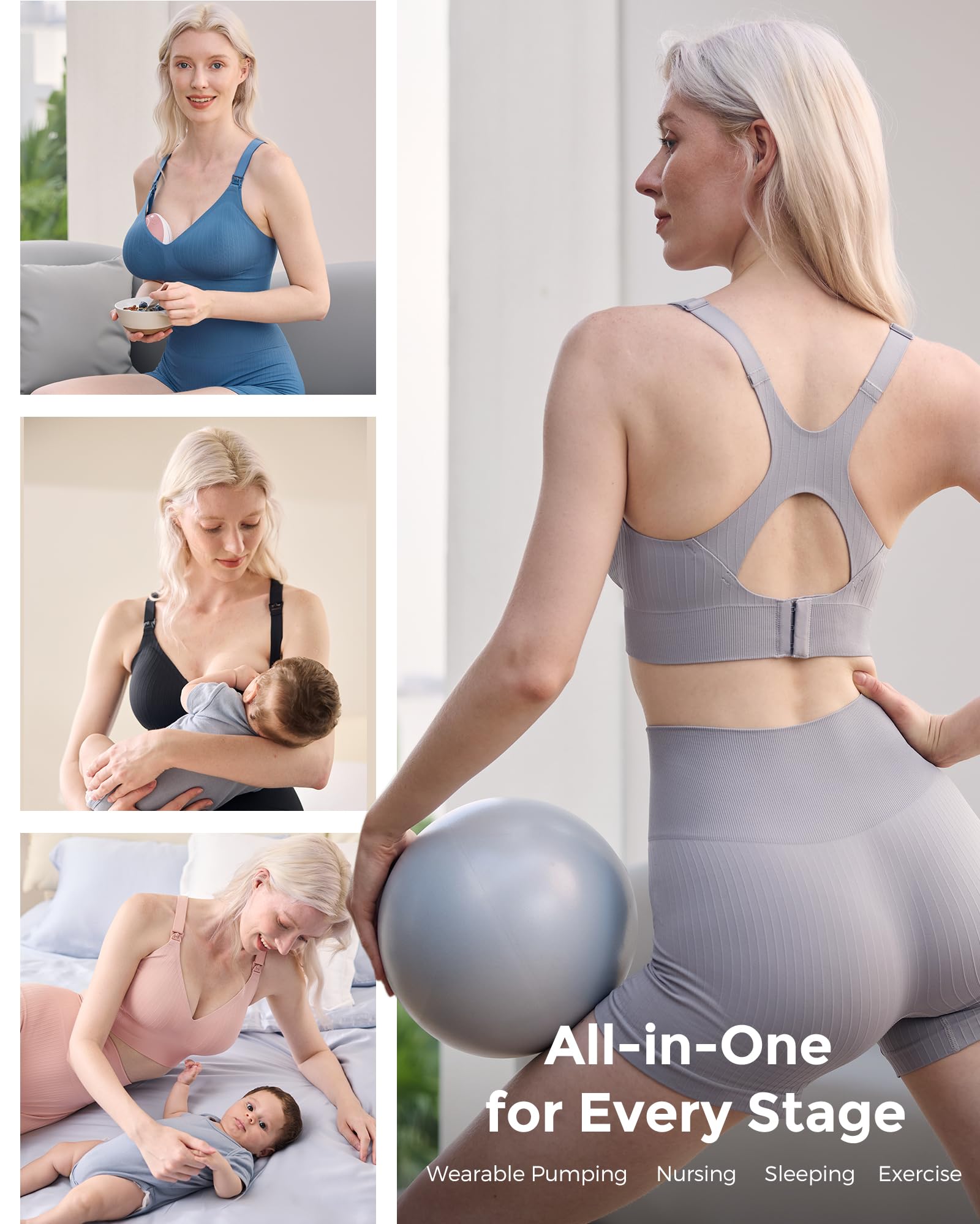 momcozy-ribbed-racerback-nursing-sports-bra-for-breastfeeding-yoga-soft-stretchy image 7