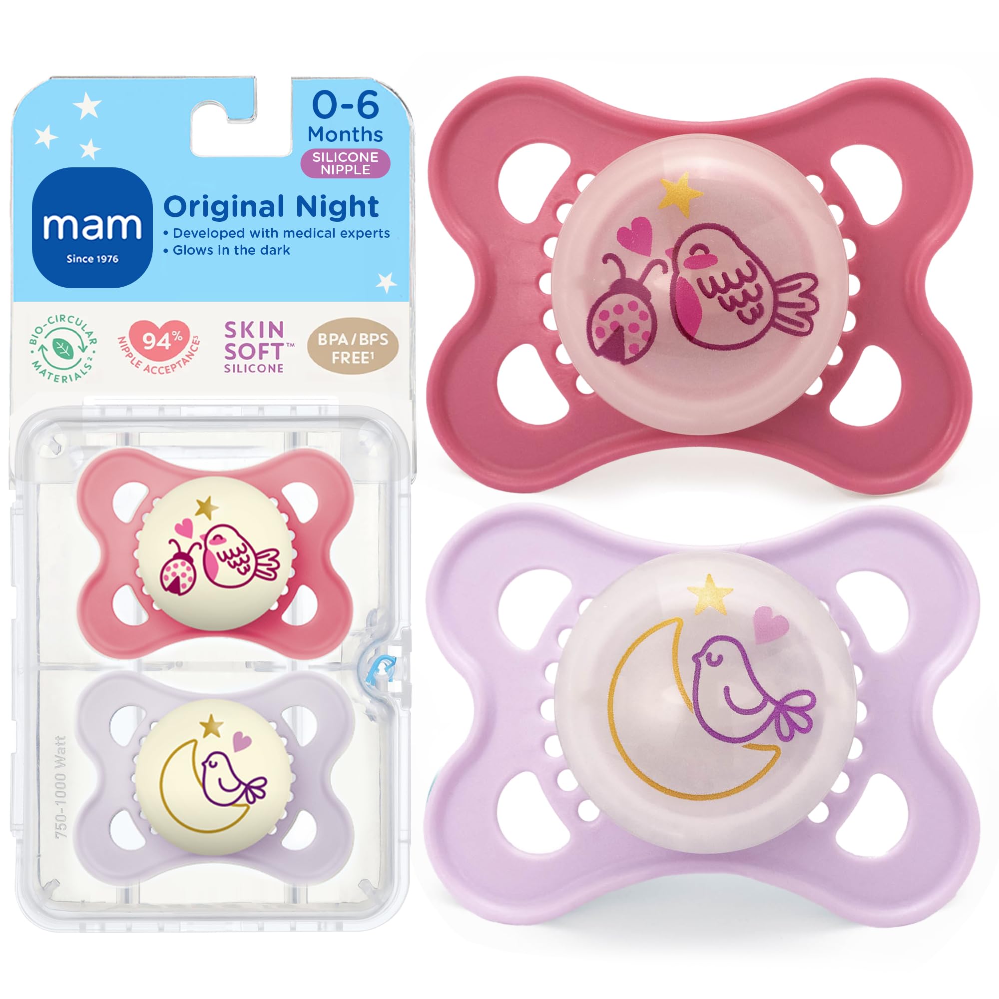 mam-original-baby-pacifiers-0-6-months-glows-in-the-dark-4-pack image 6