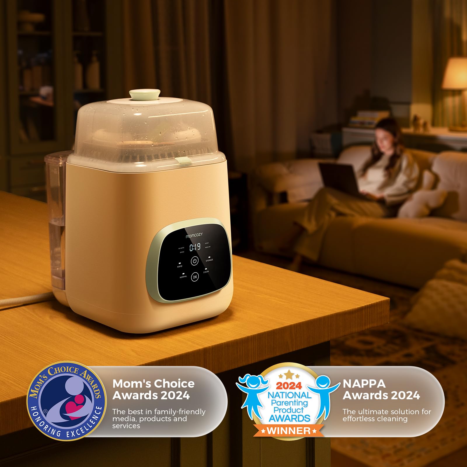 momcozy-kleanpal-pro-all-in-one-bottle-washer-sterilizer-dryer-matte-white image 7